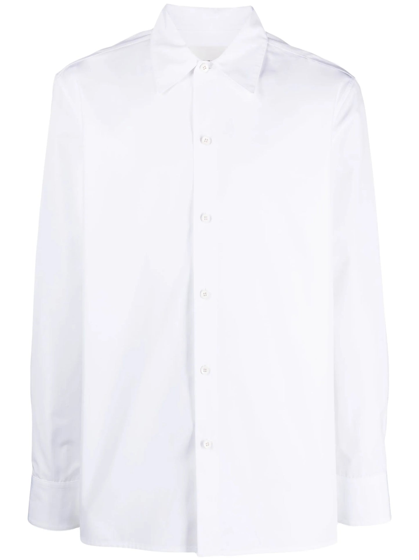 pointed-collar organic-cotton shirt
