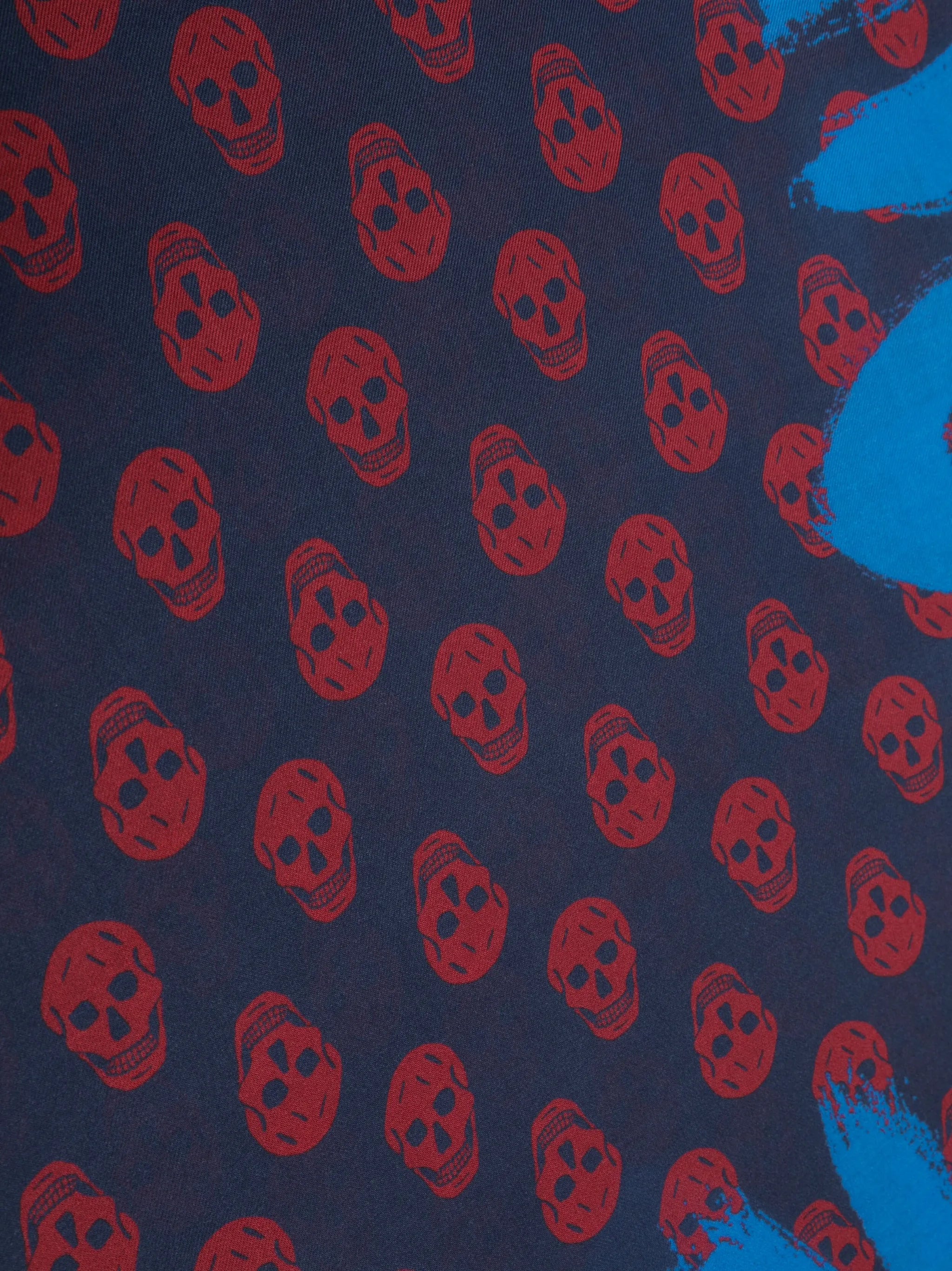 McQueen Graffiti printed frayed scarf