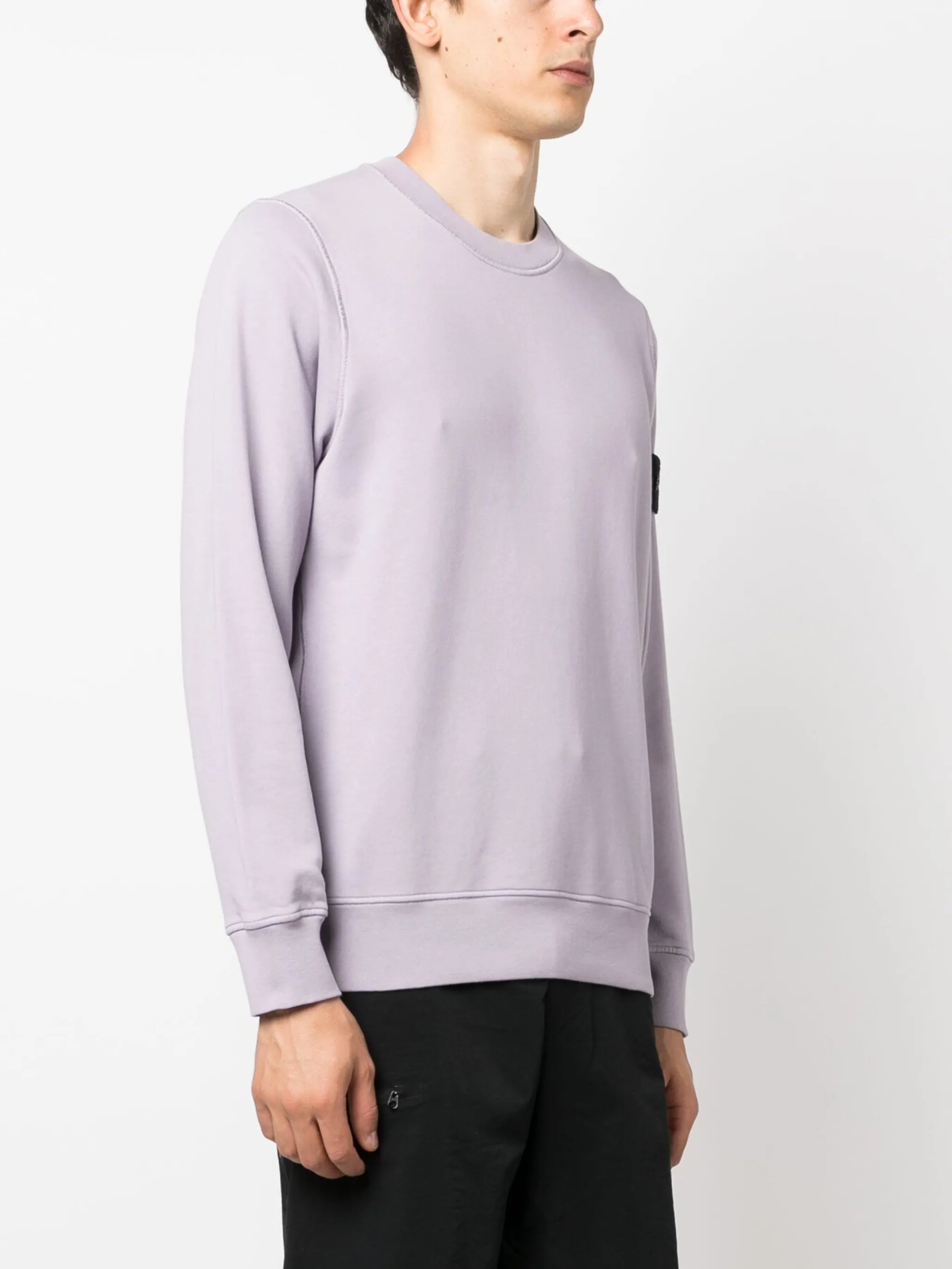 Compass-patch crew-neck sweatshirt