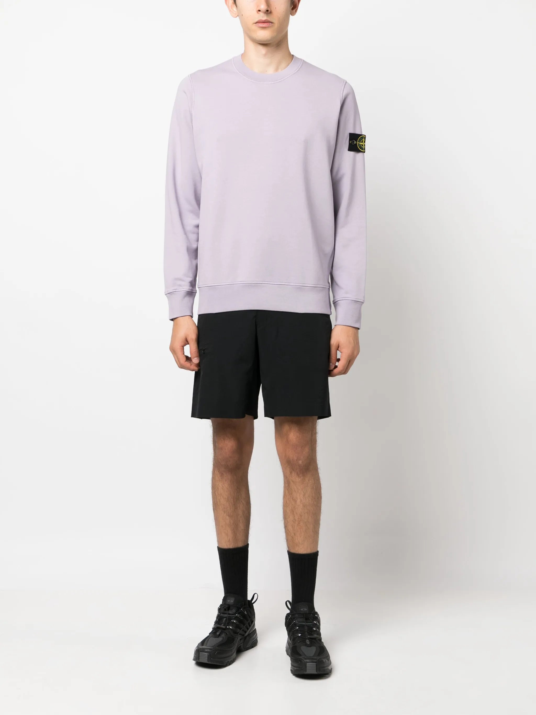 Compass-patch crew-neck sweatshirt
