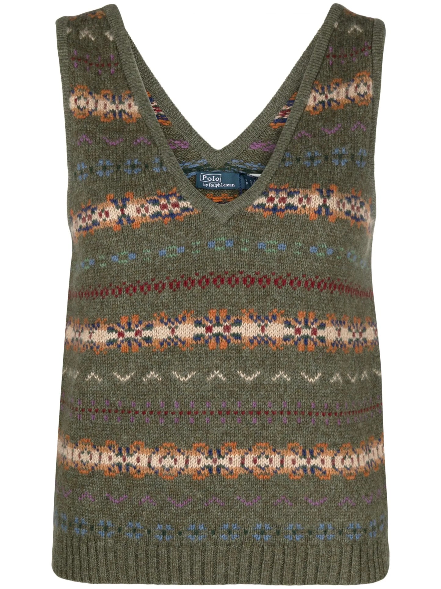 fair-isle sleeveless sweater