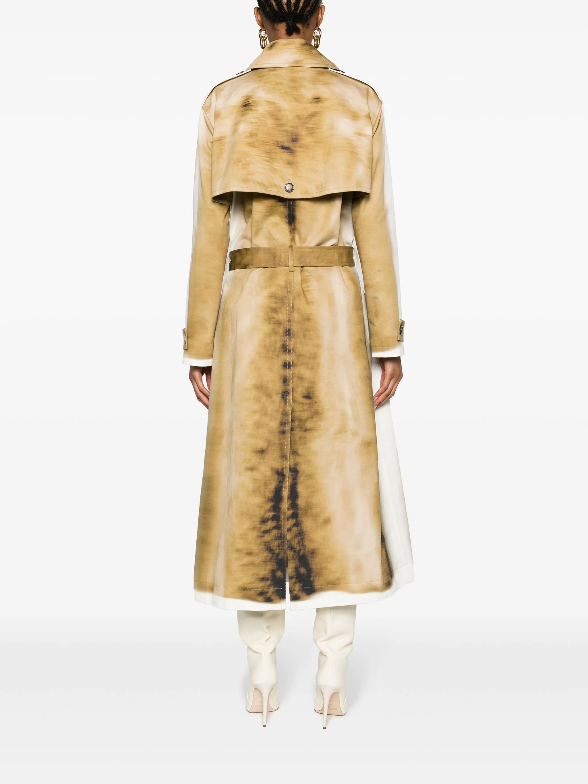 double-breasted belted coat