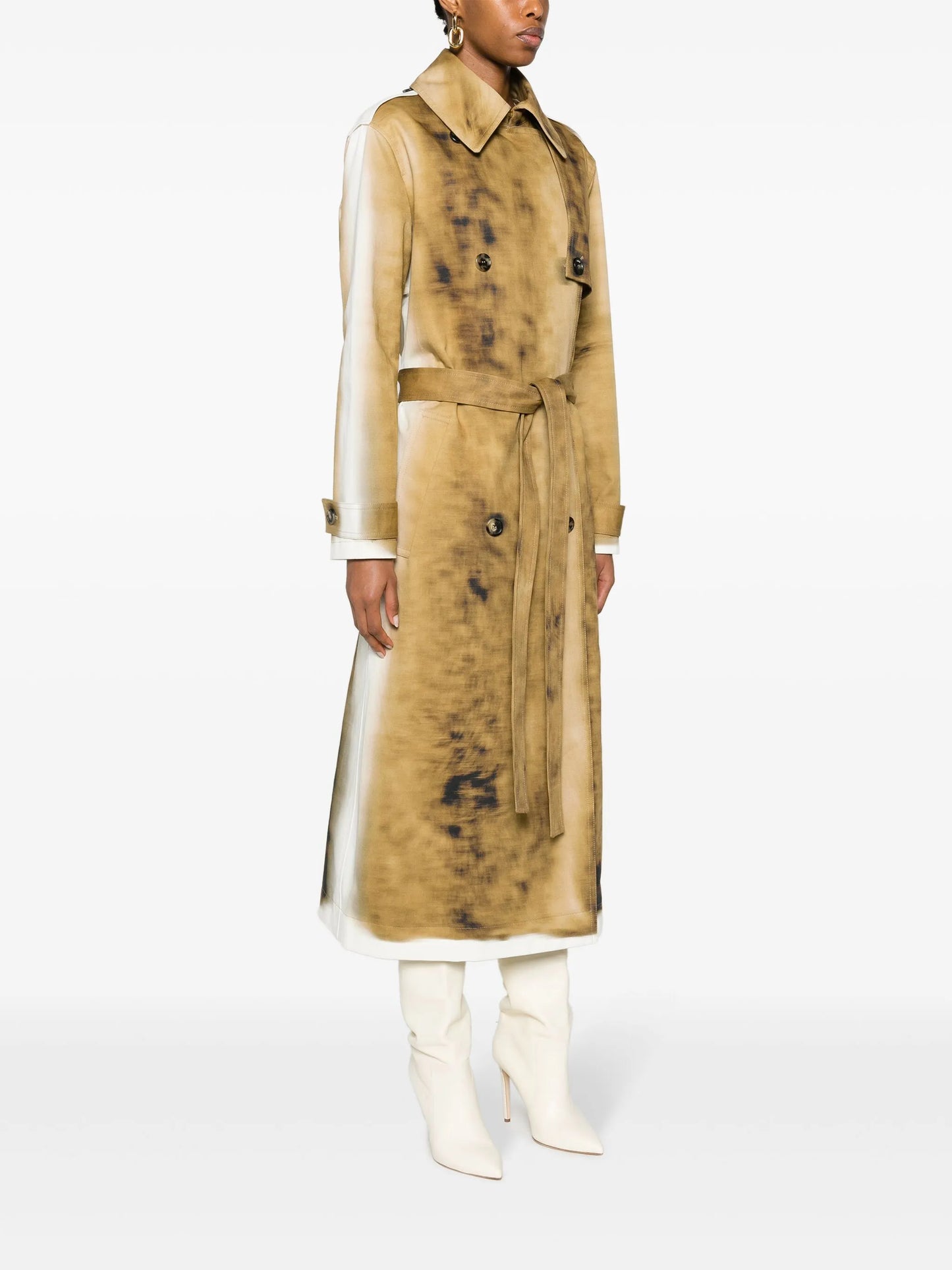 double-breasted belted coat