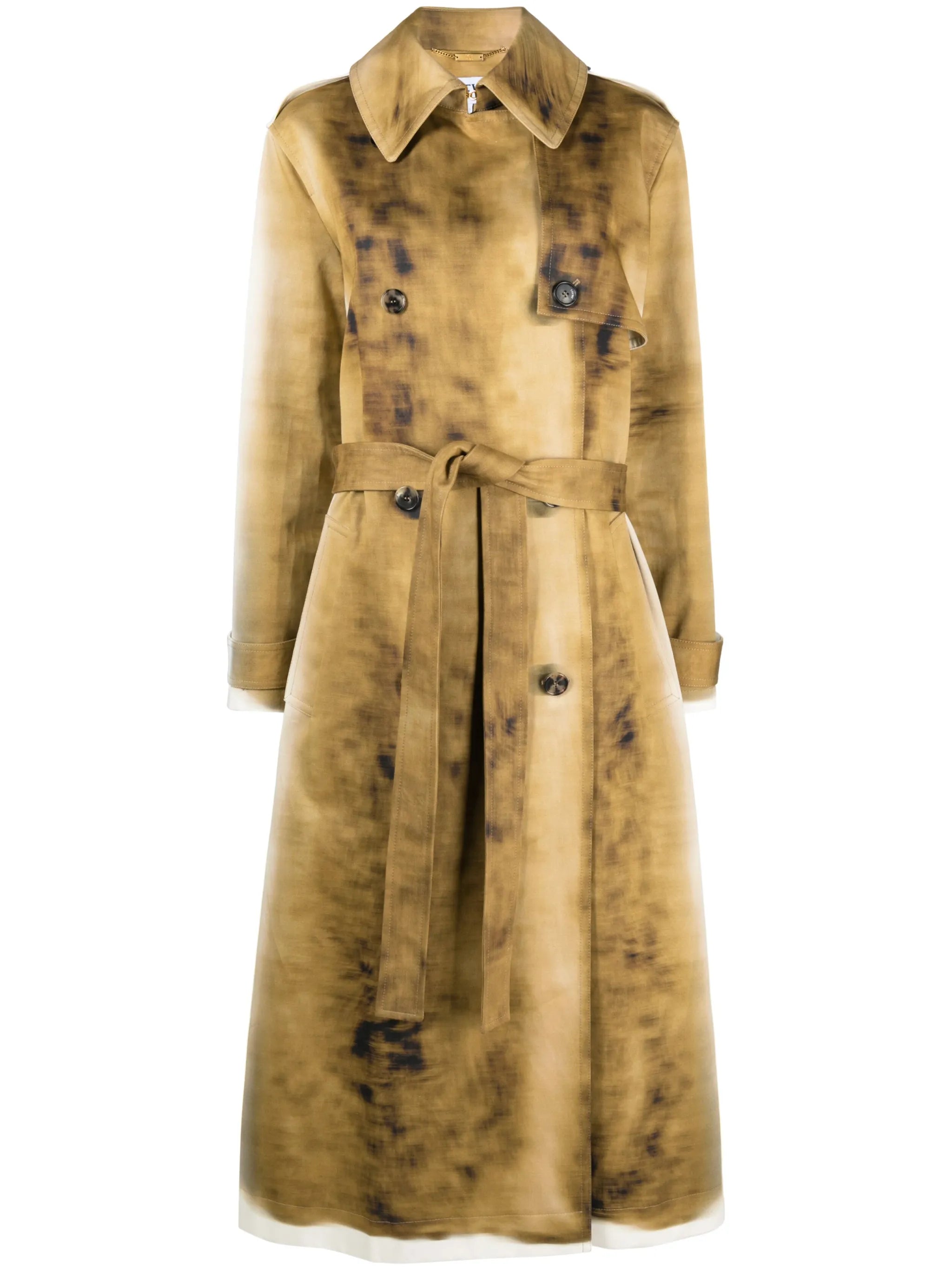 double-breasted belted coat
