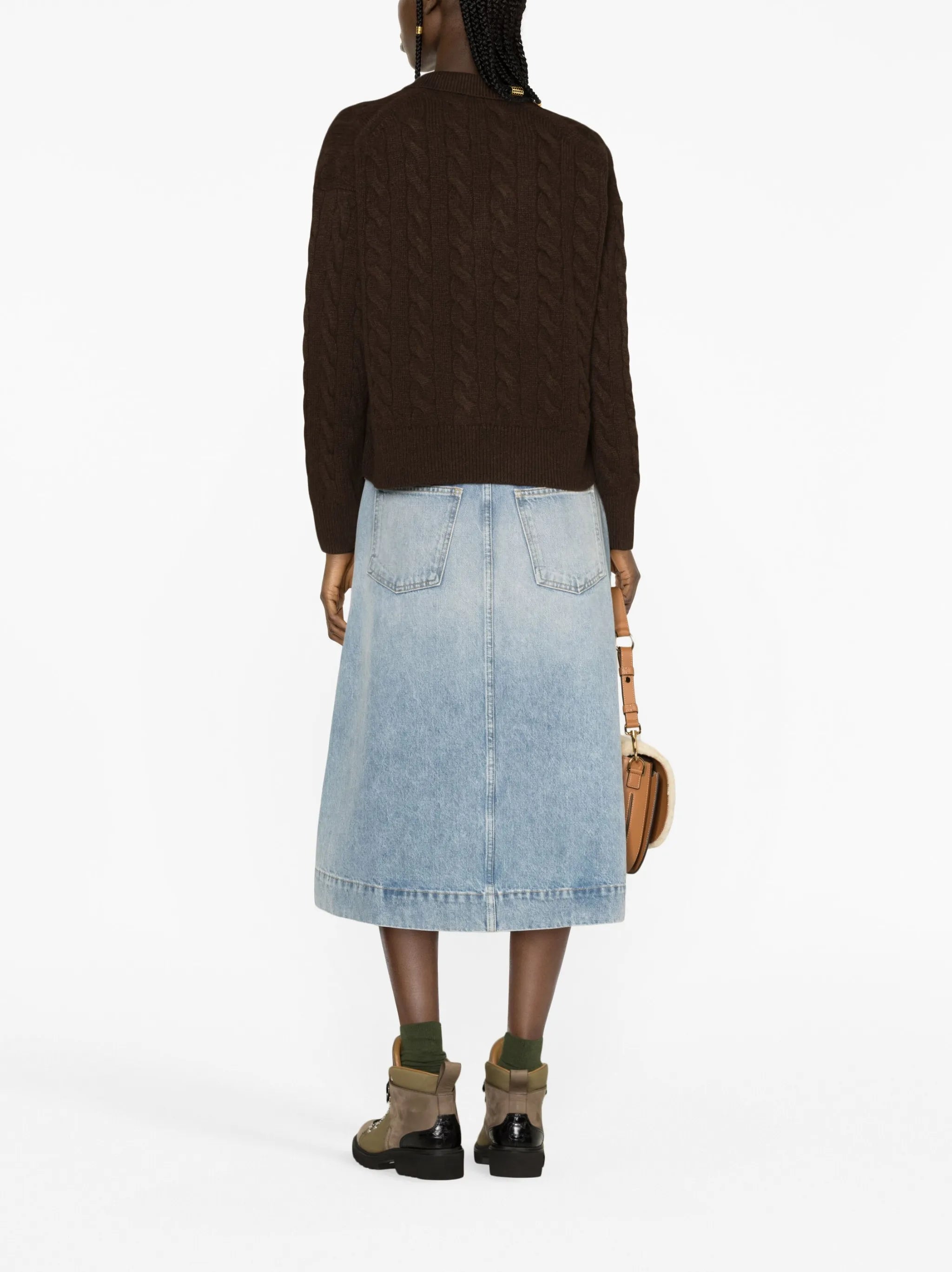 cable-knit jumper