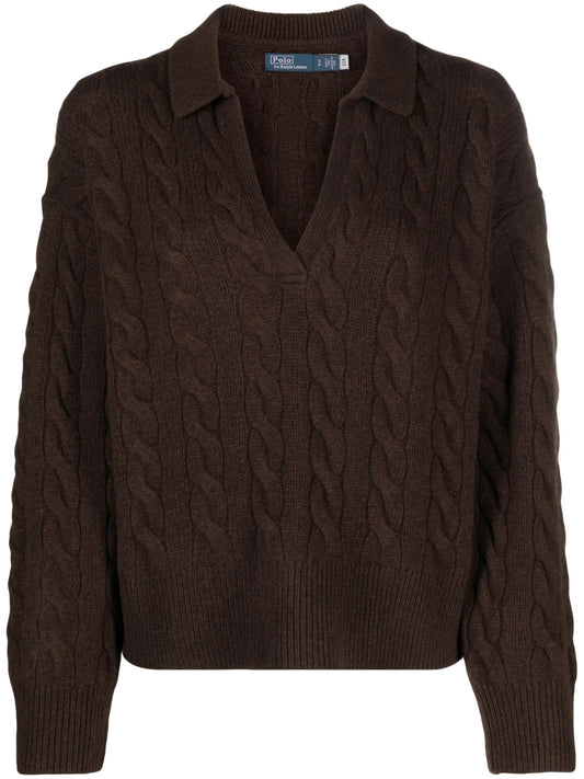 cable-knit jumper