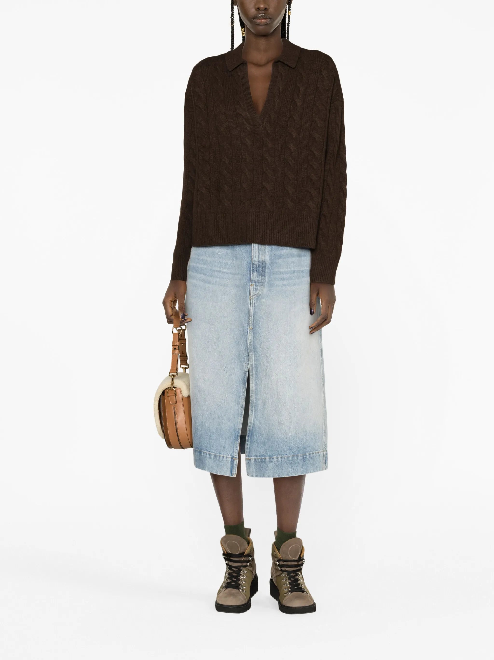 cable-knit jumper