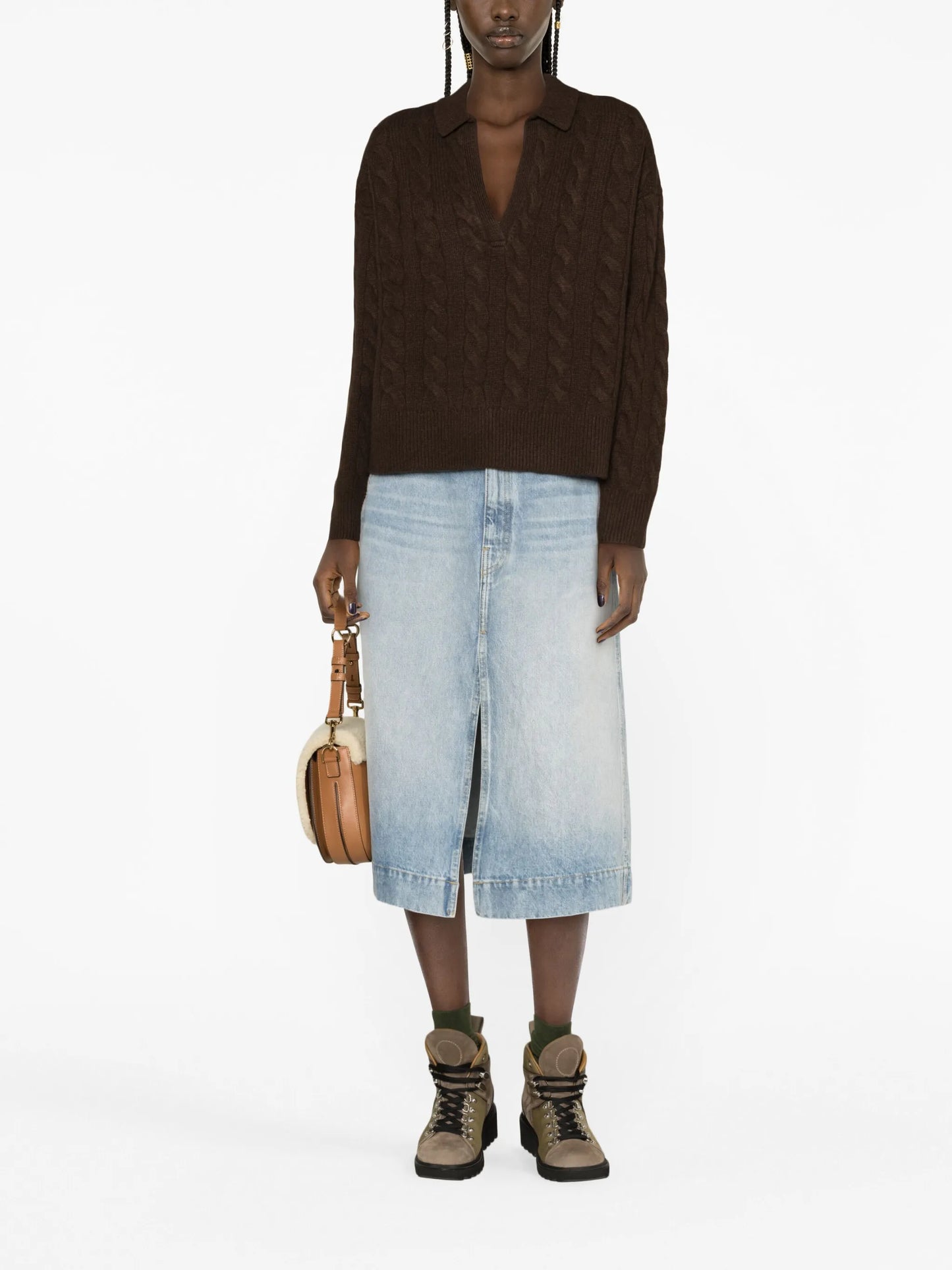 cable-knit jumper