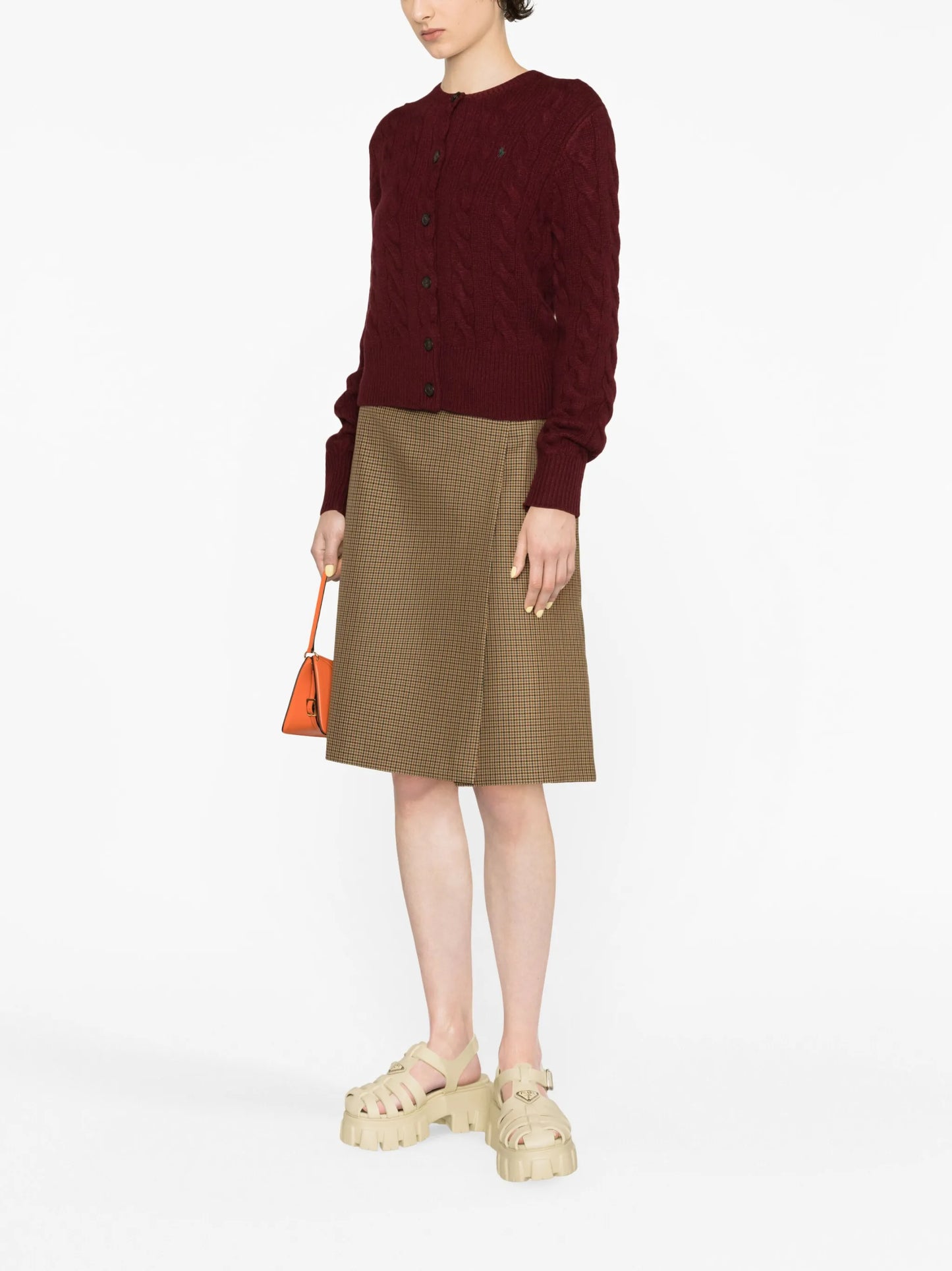 Polo Pony cable-knit cardigan