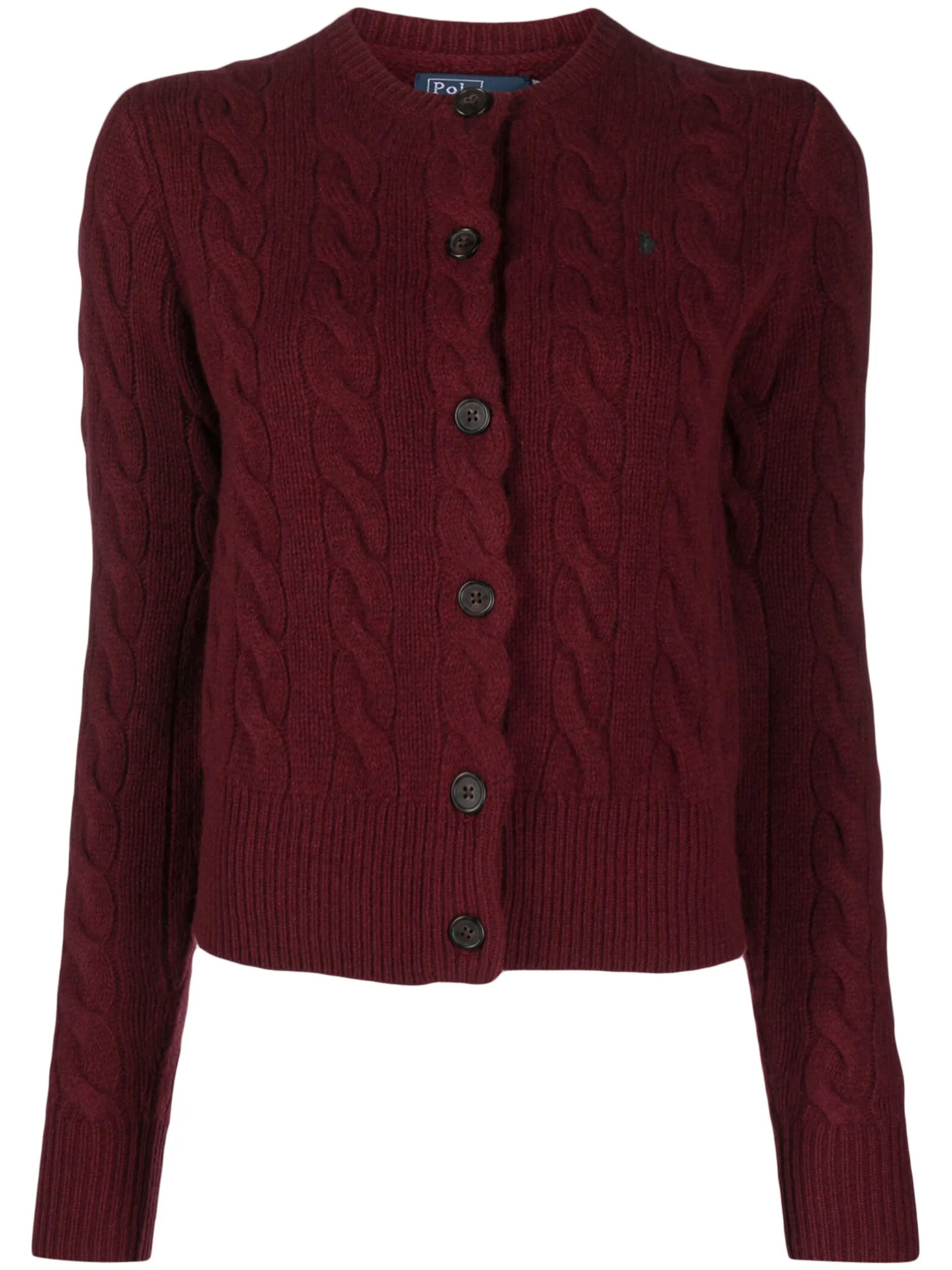 Polo Pony cable-knit cardigan