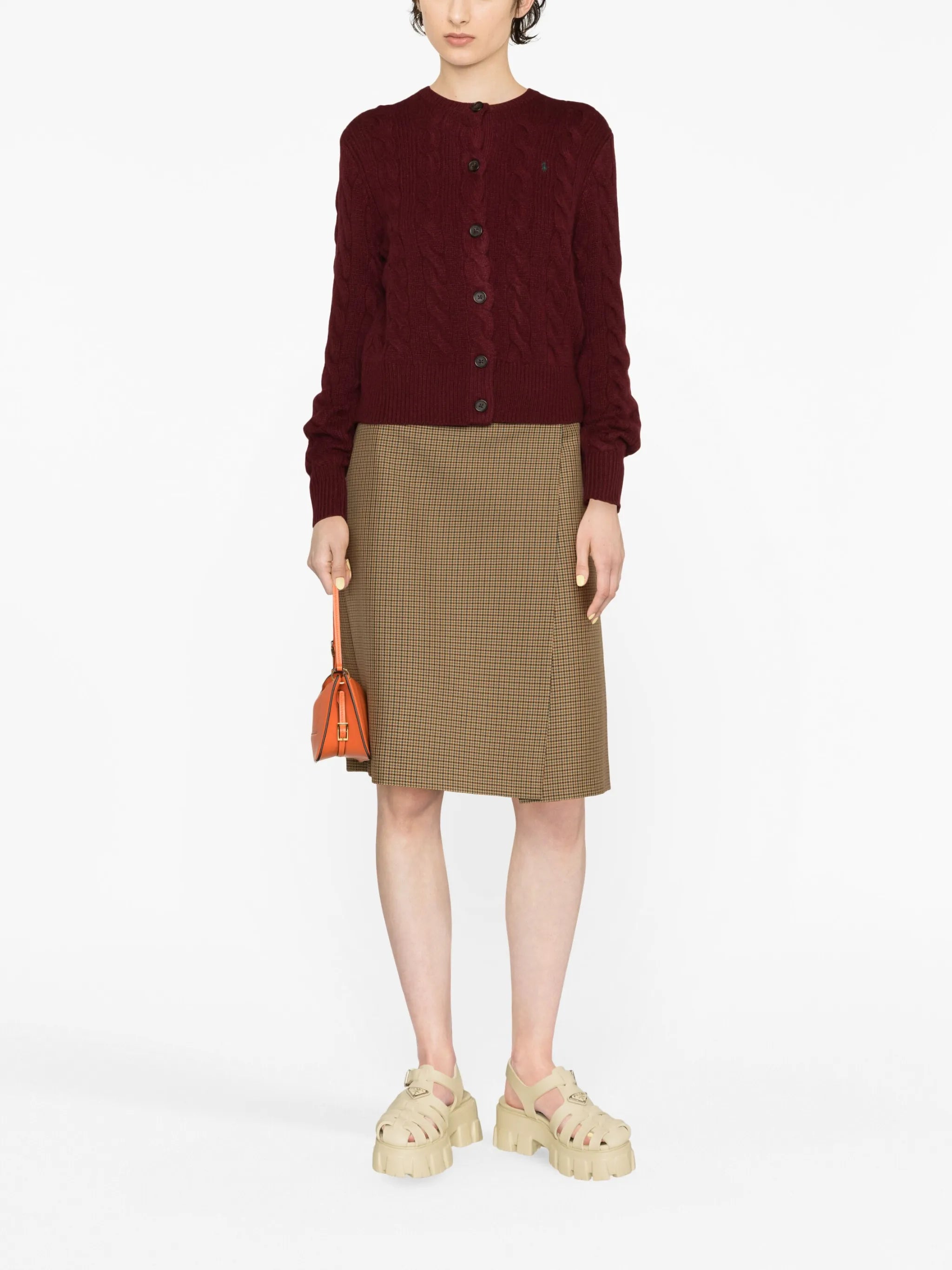 Polo Pony cable-knit cardigan