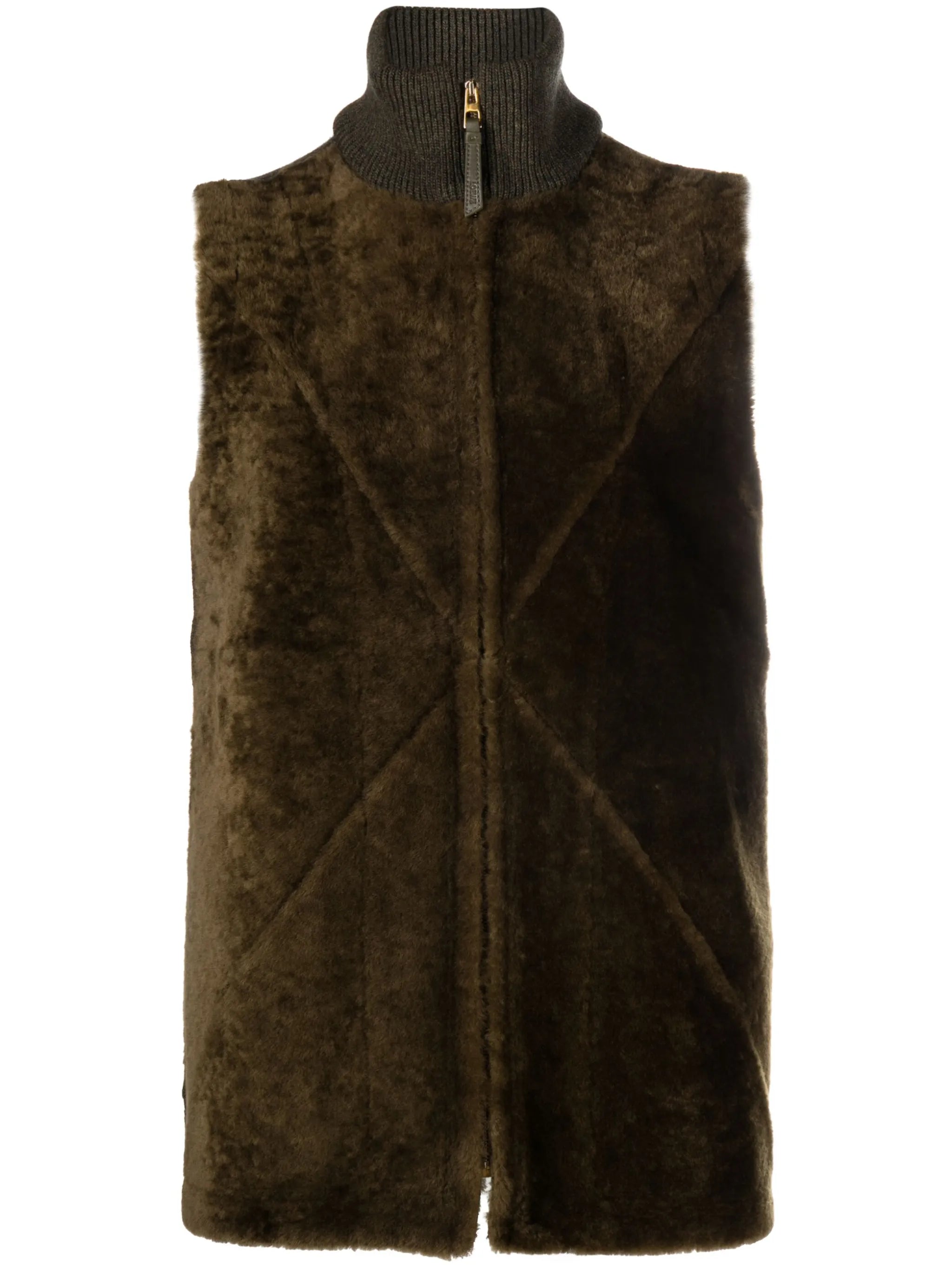 Puzzle Fold shearling gilet