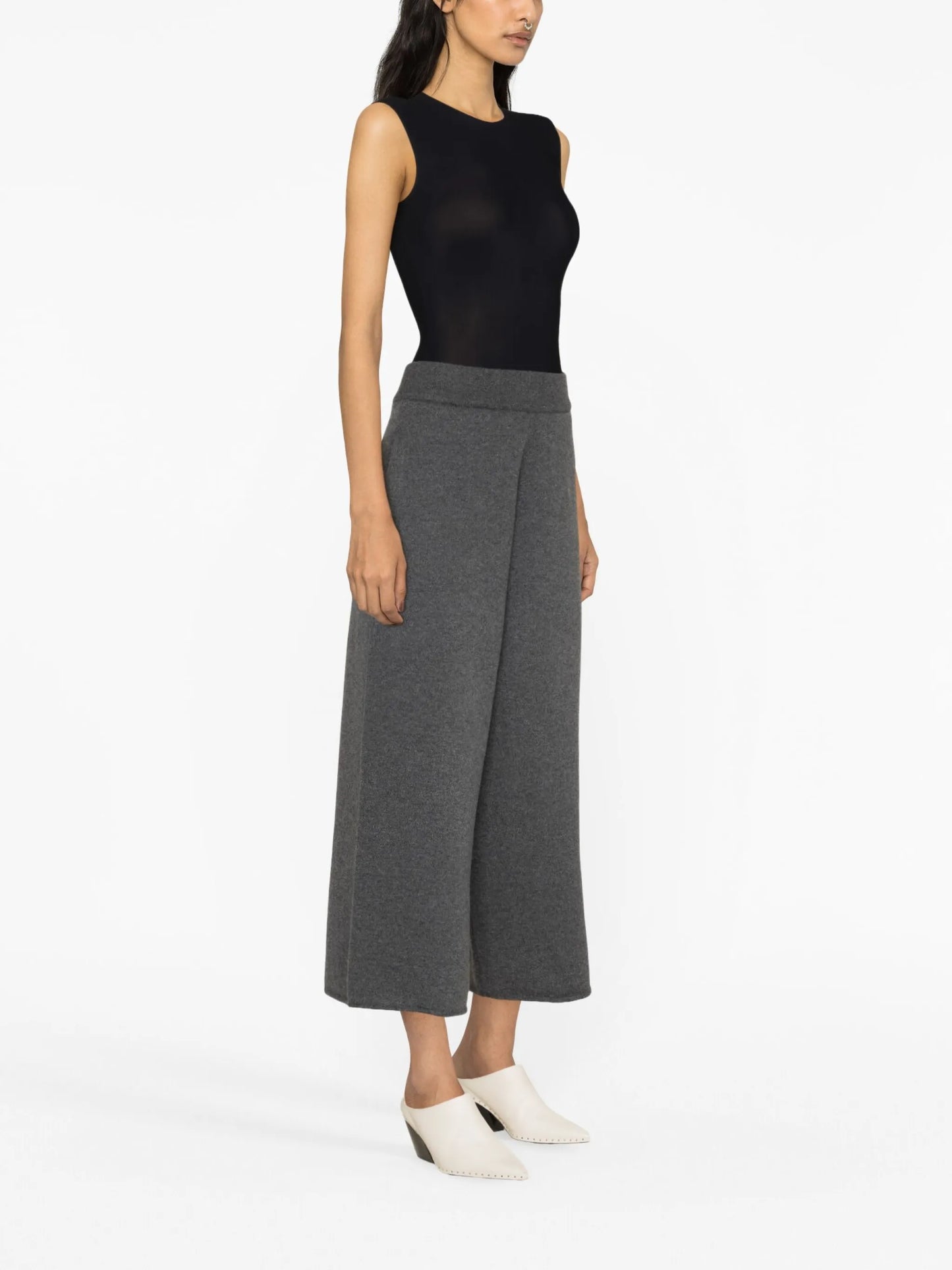 cashmere cropped trousers