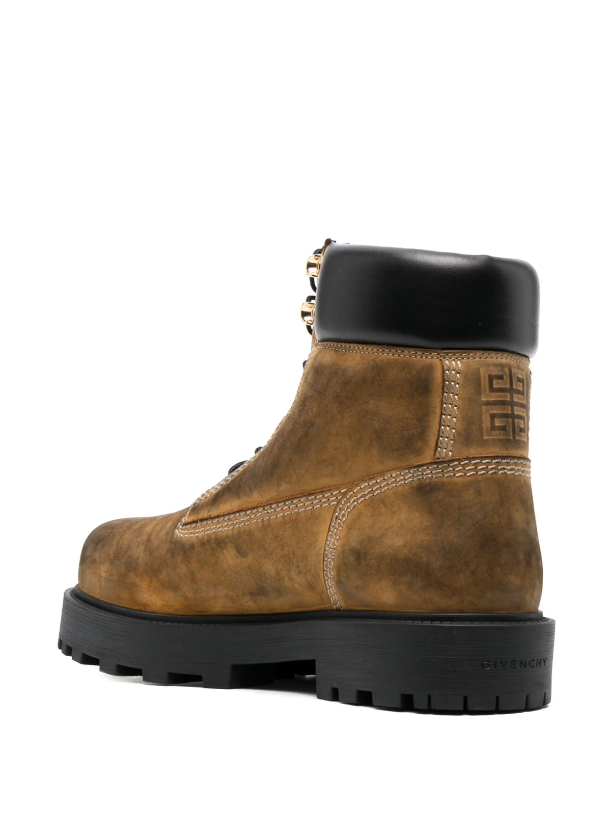 Show panelled suede-leather boots