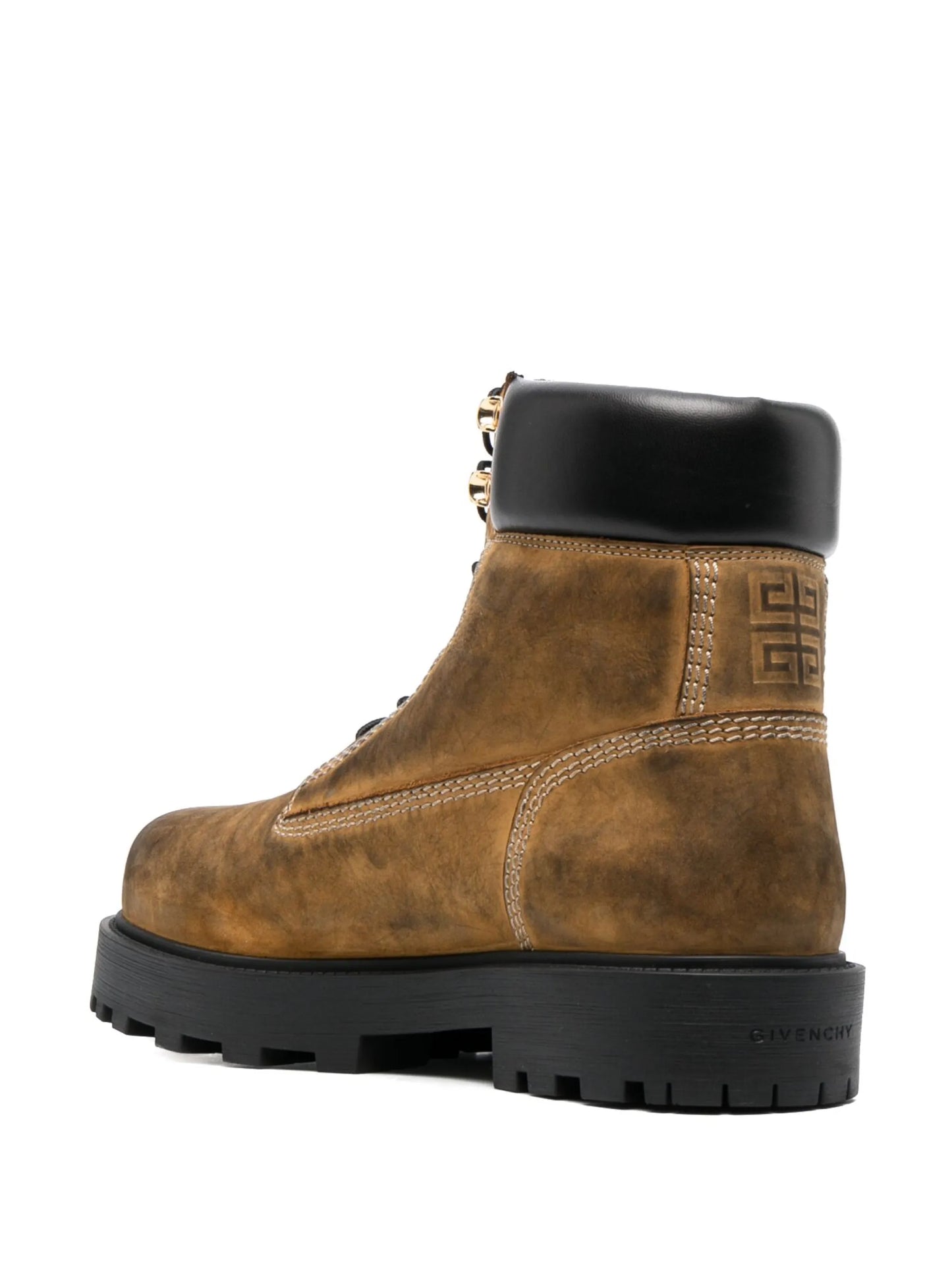 Show panelled suede-leather boots