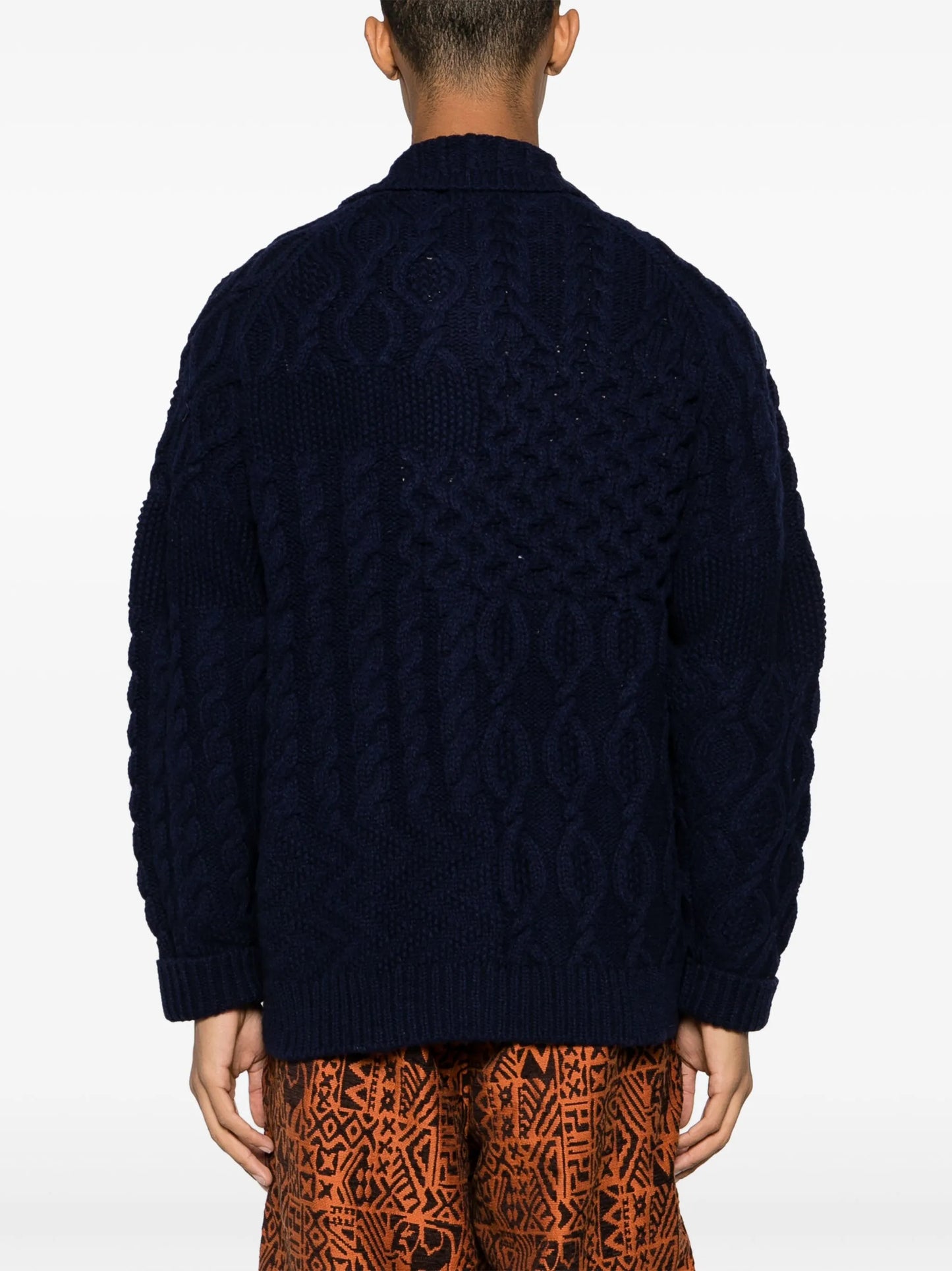 Alan patchwork-knit wool cardigan