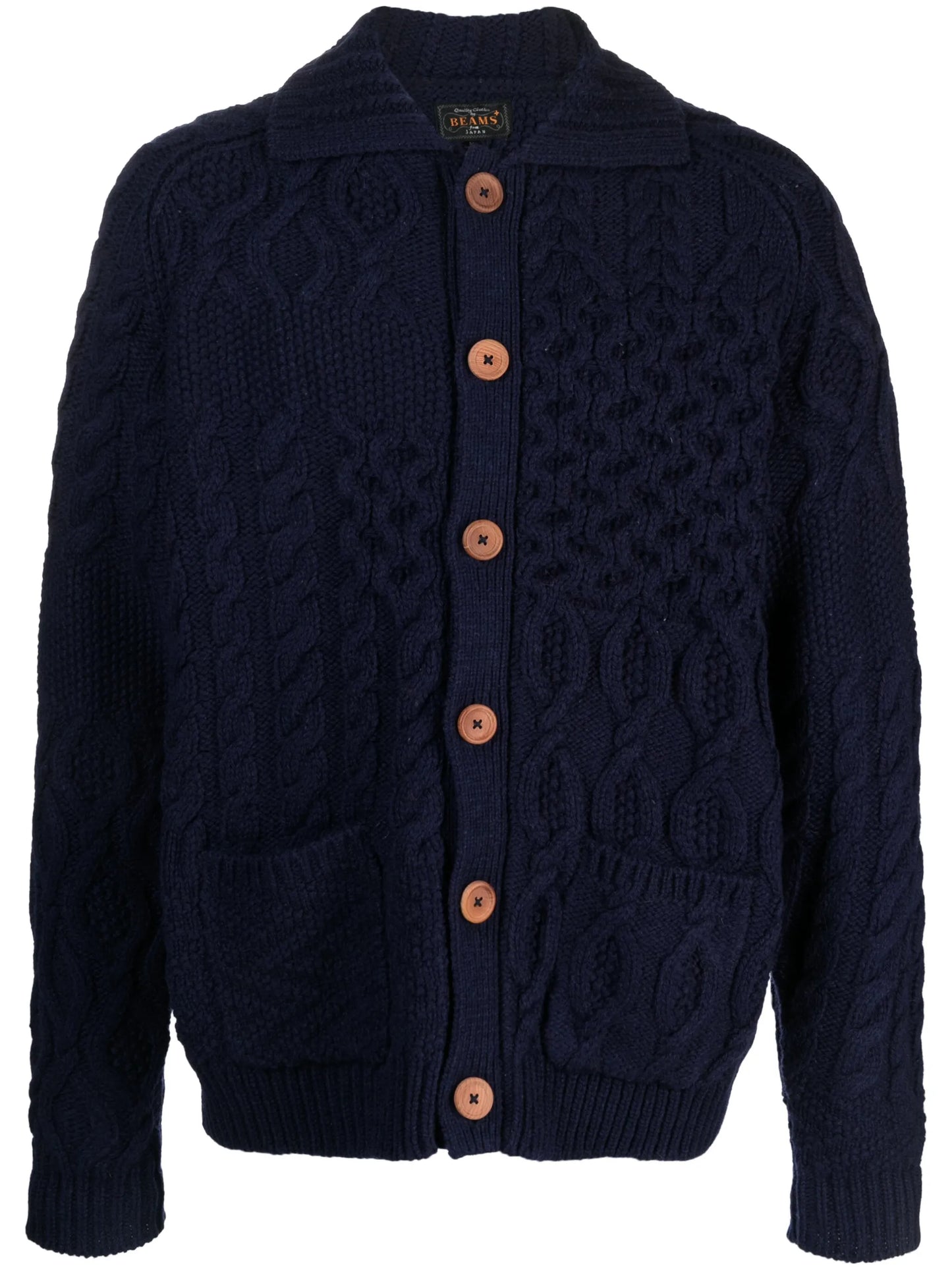 Alan patchwork-knit wool cardigan