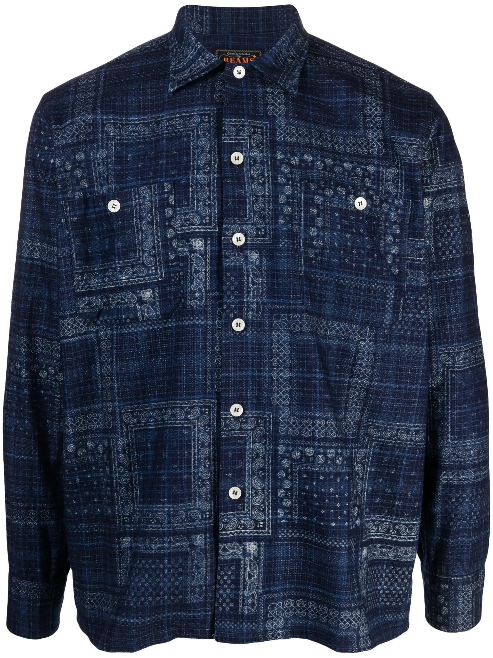paisley-print cotton shirt