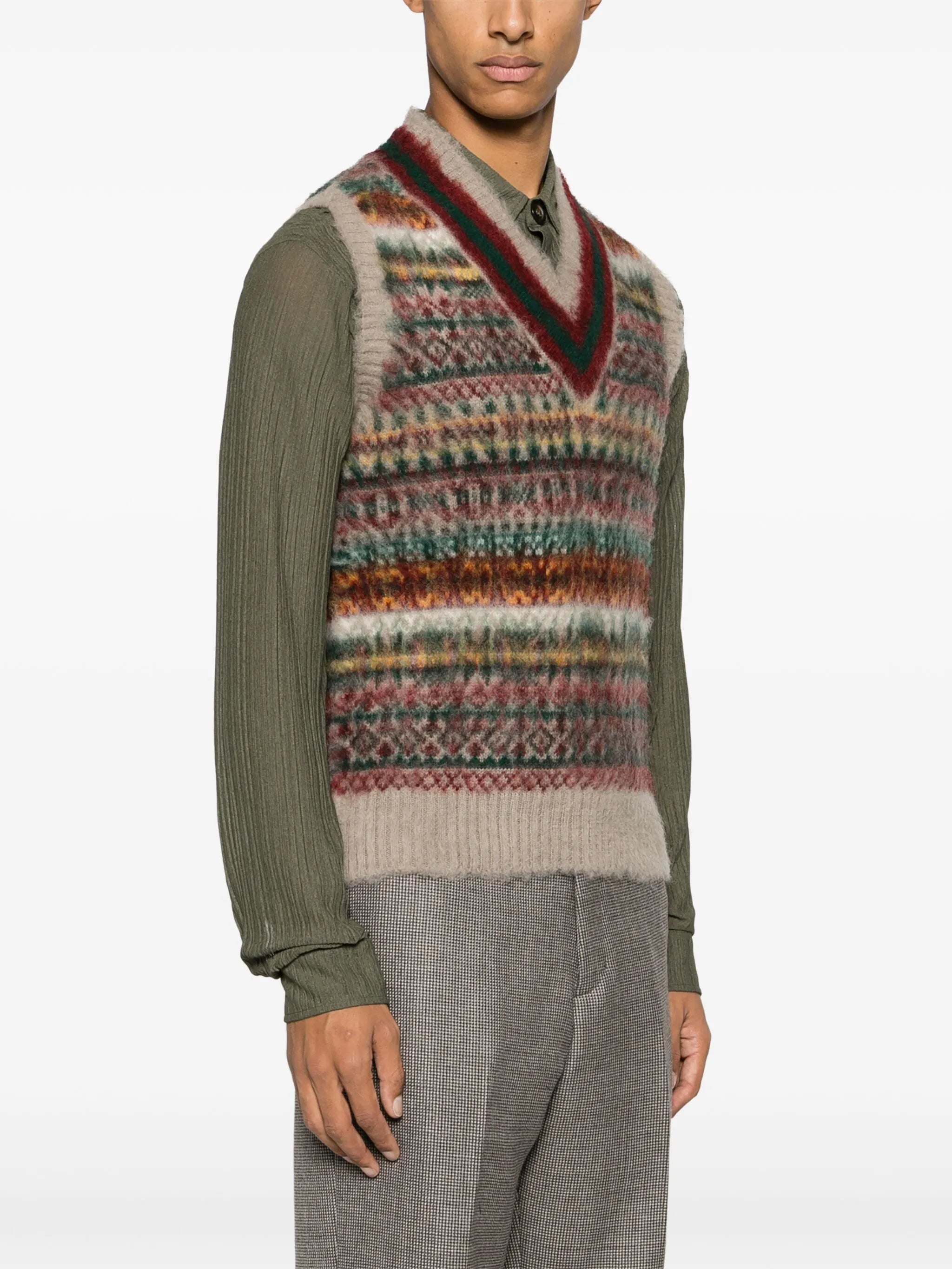 x gim Cricket fair-isle vest