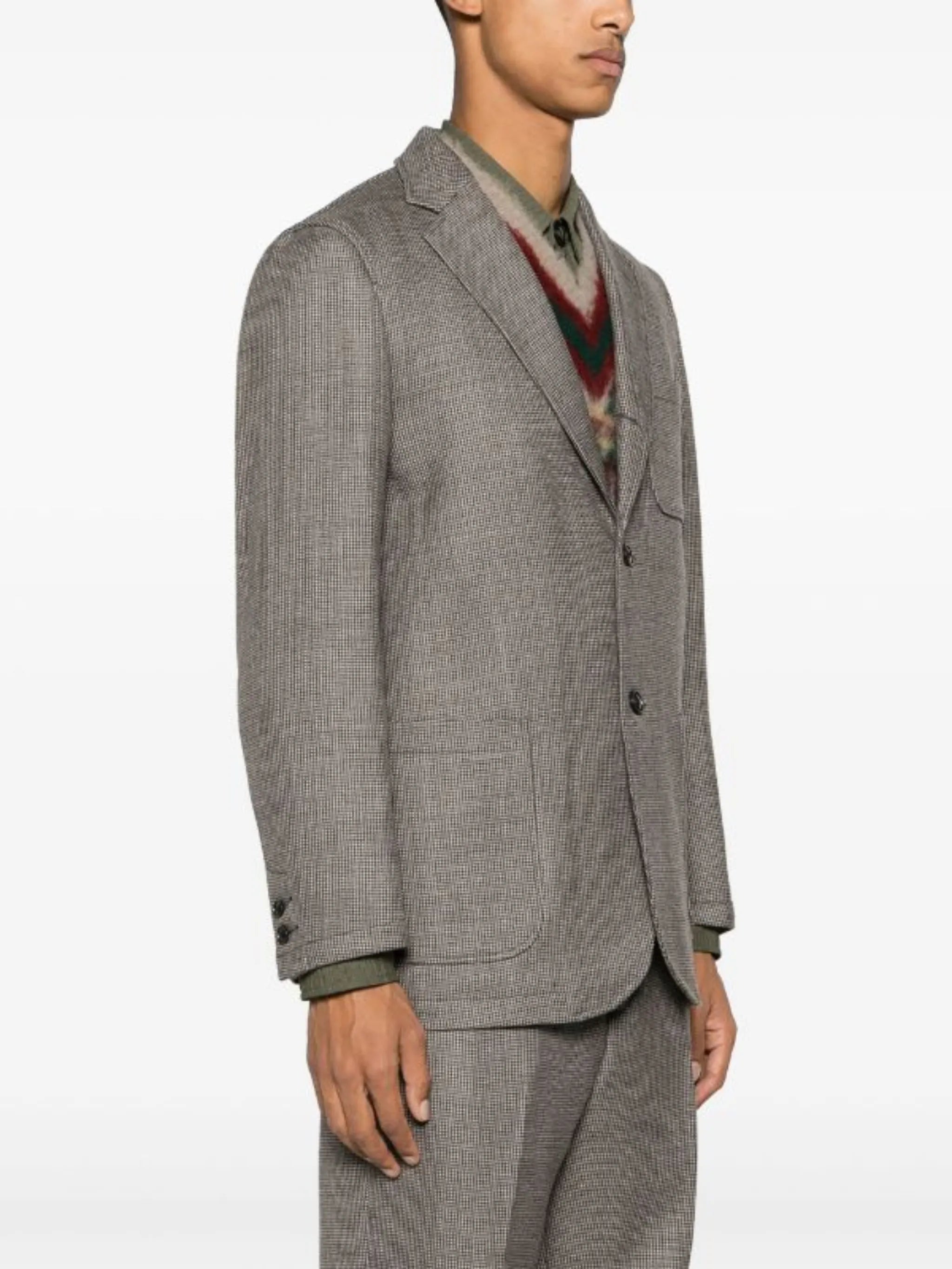 3B Comfort check-pattern blazer