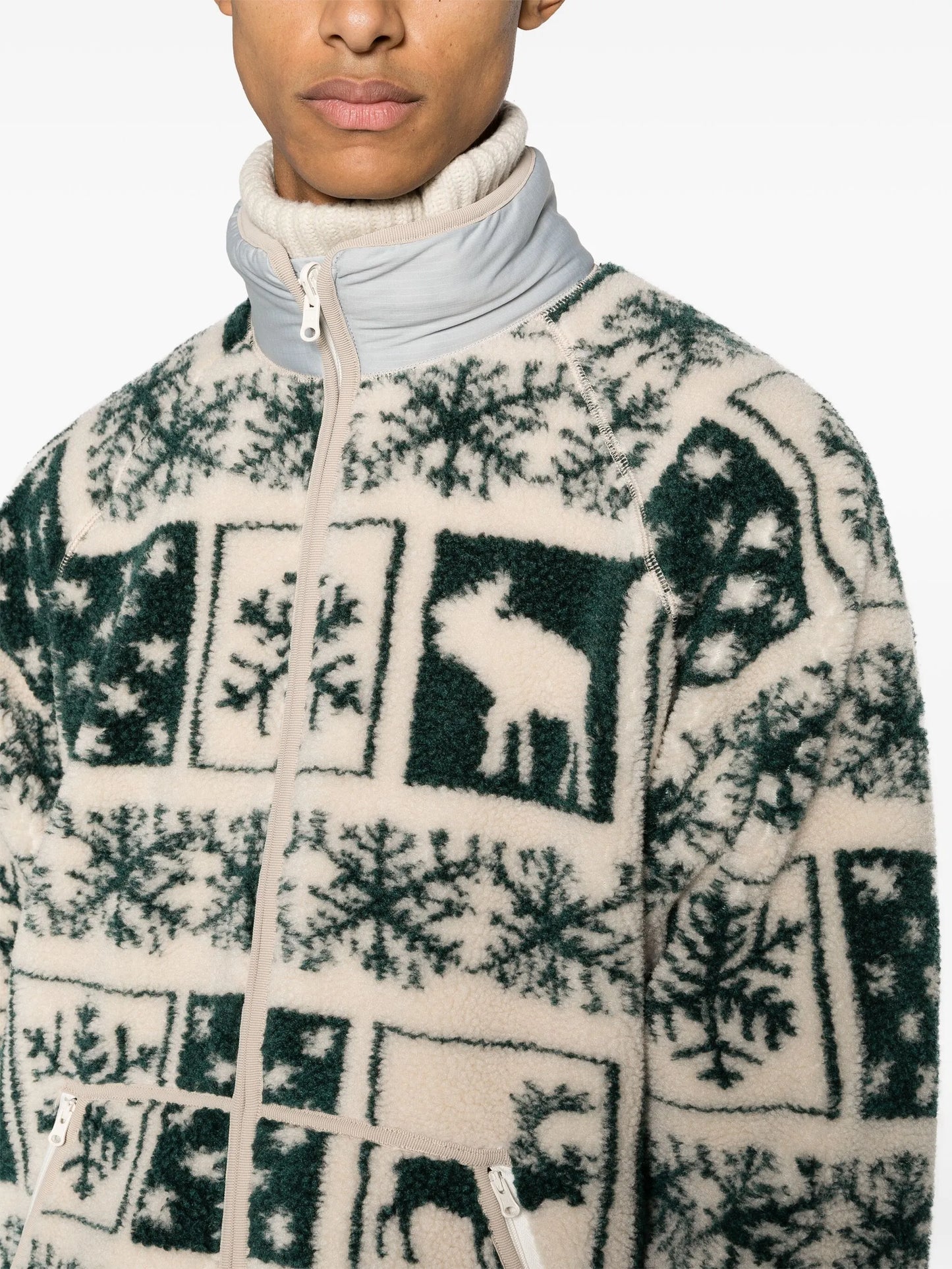 Boa jacquard reversible jacket