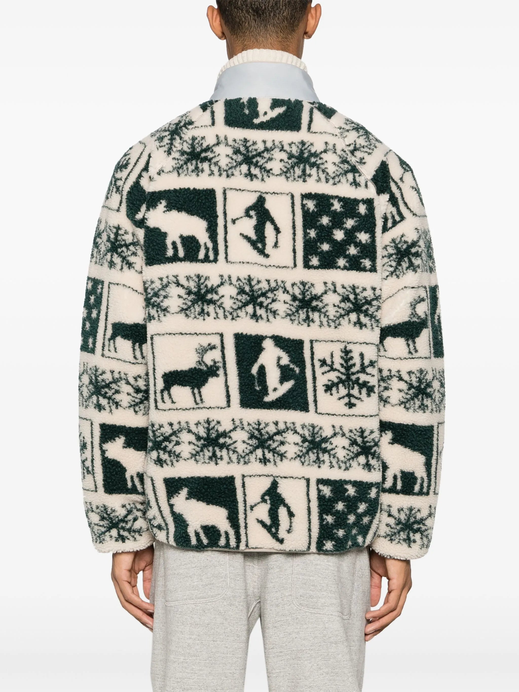 Boa jacquard reversible jacket