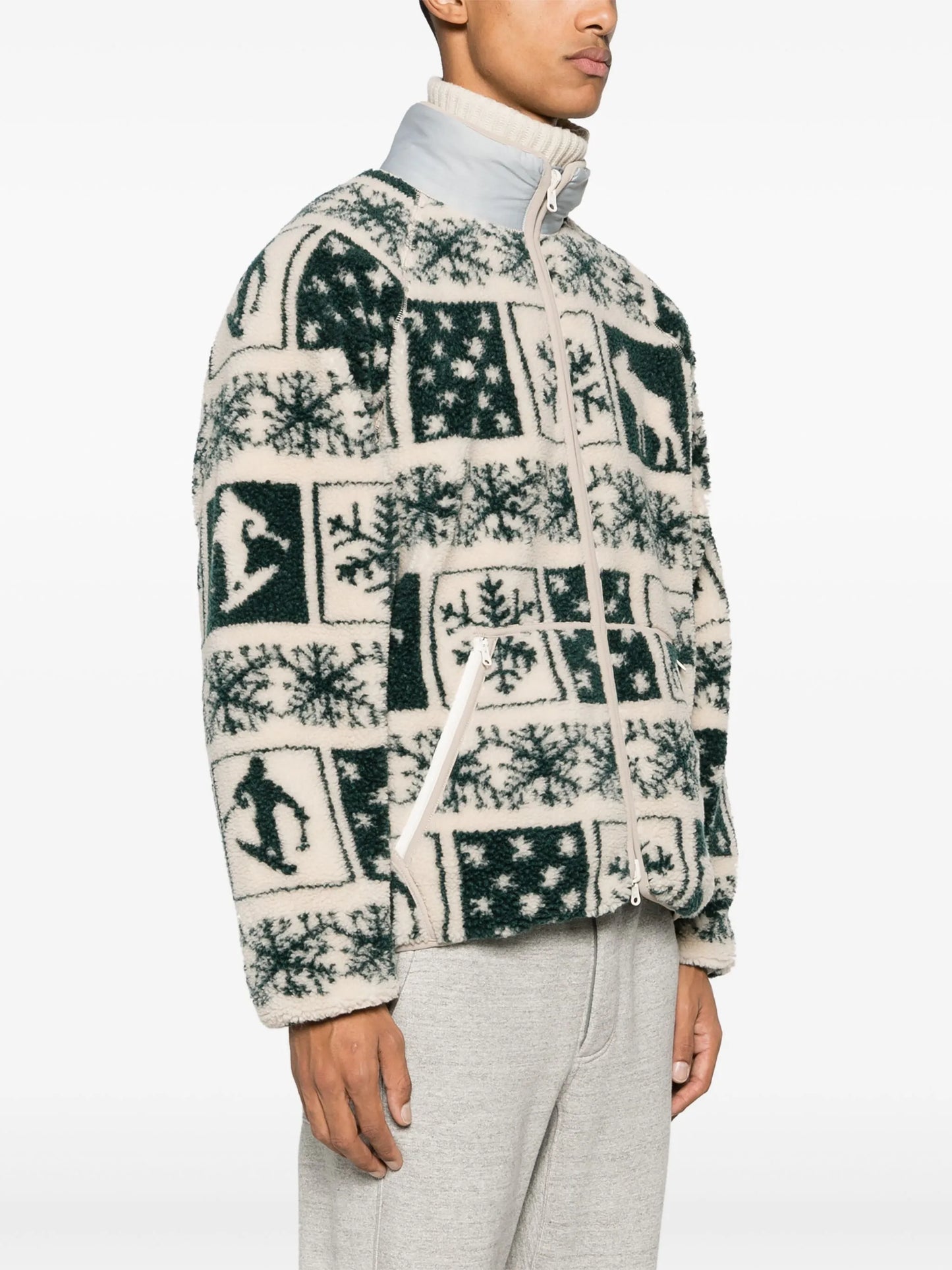 Boa jacquard reversible jacket