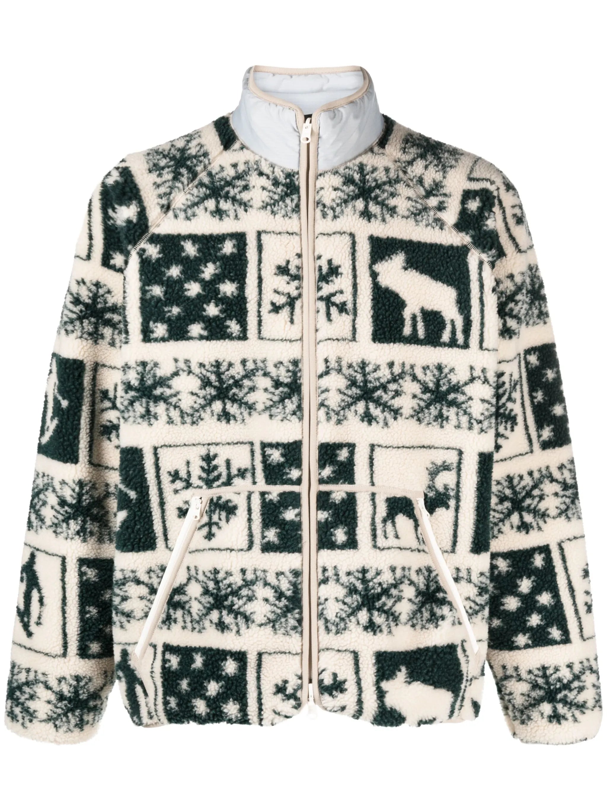 Boa jacquard reversible jacket