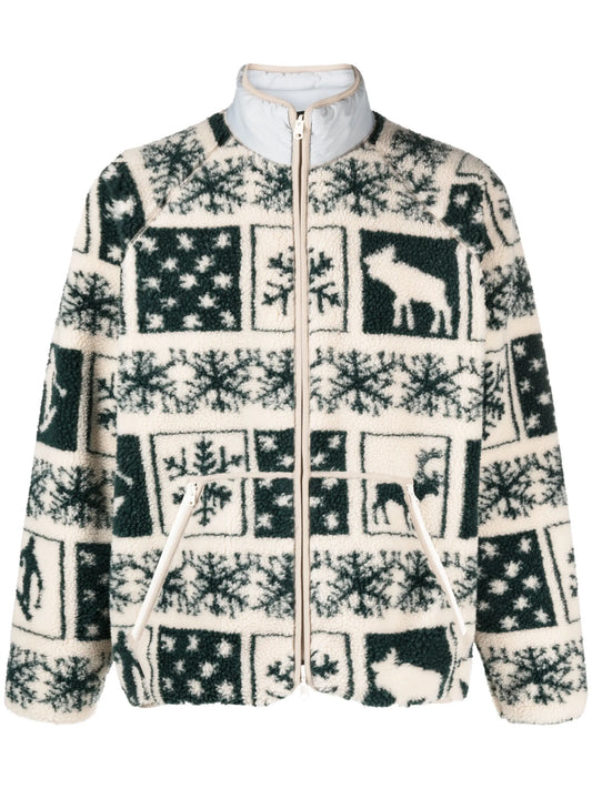 Boa jacquard reversible jacket