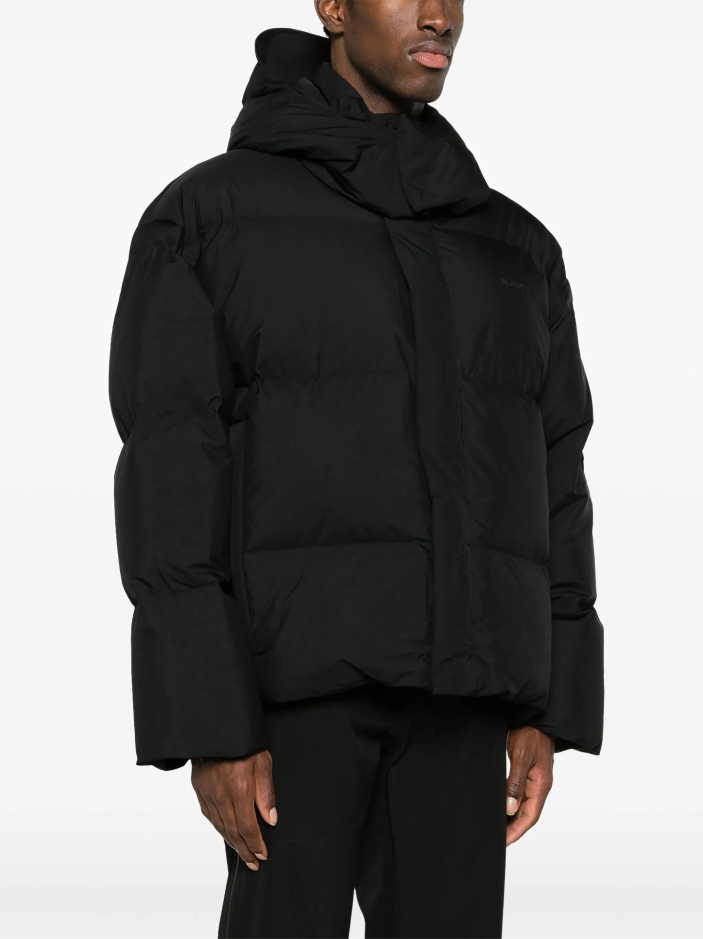Isane logo-print padded jacket