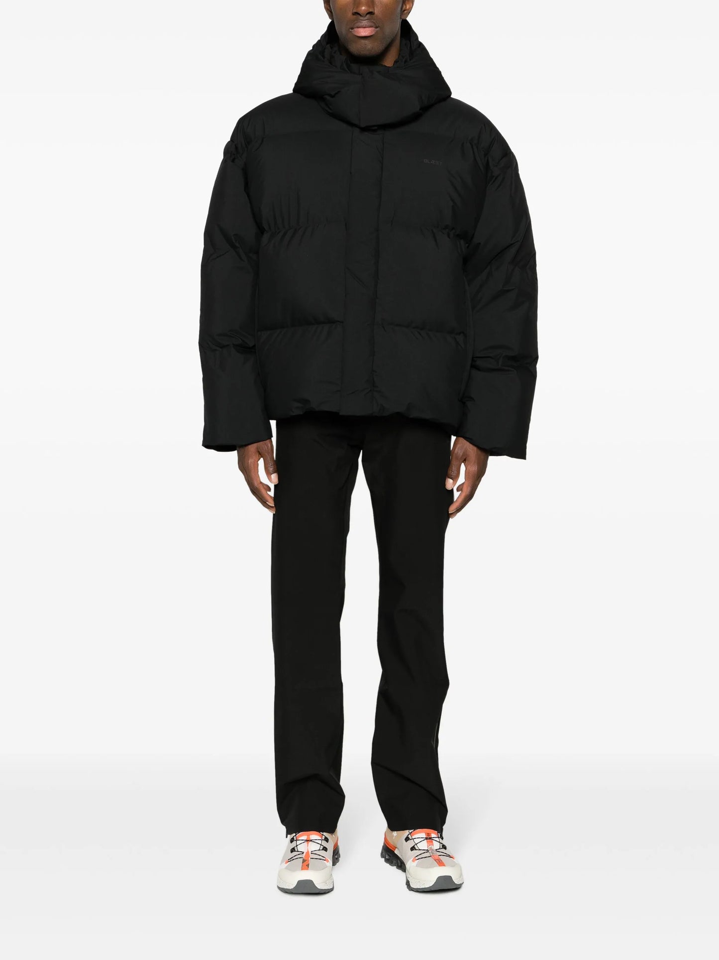 Isane logo-print padded jacket