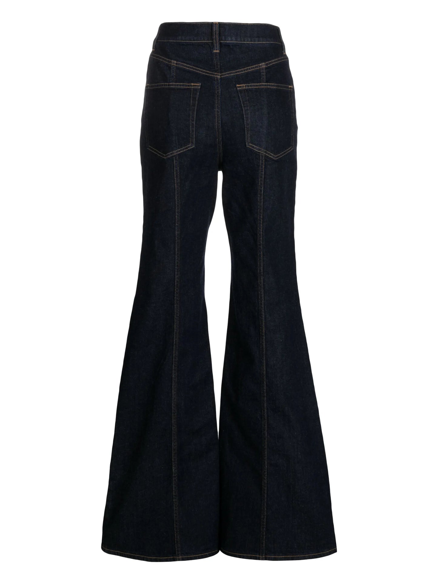 seam-detailed flared jeans
