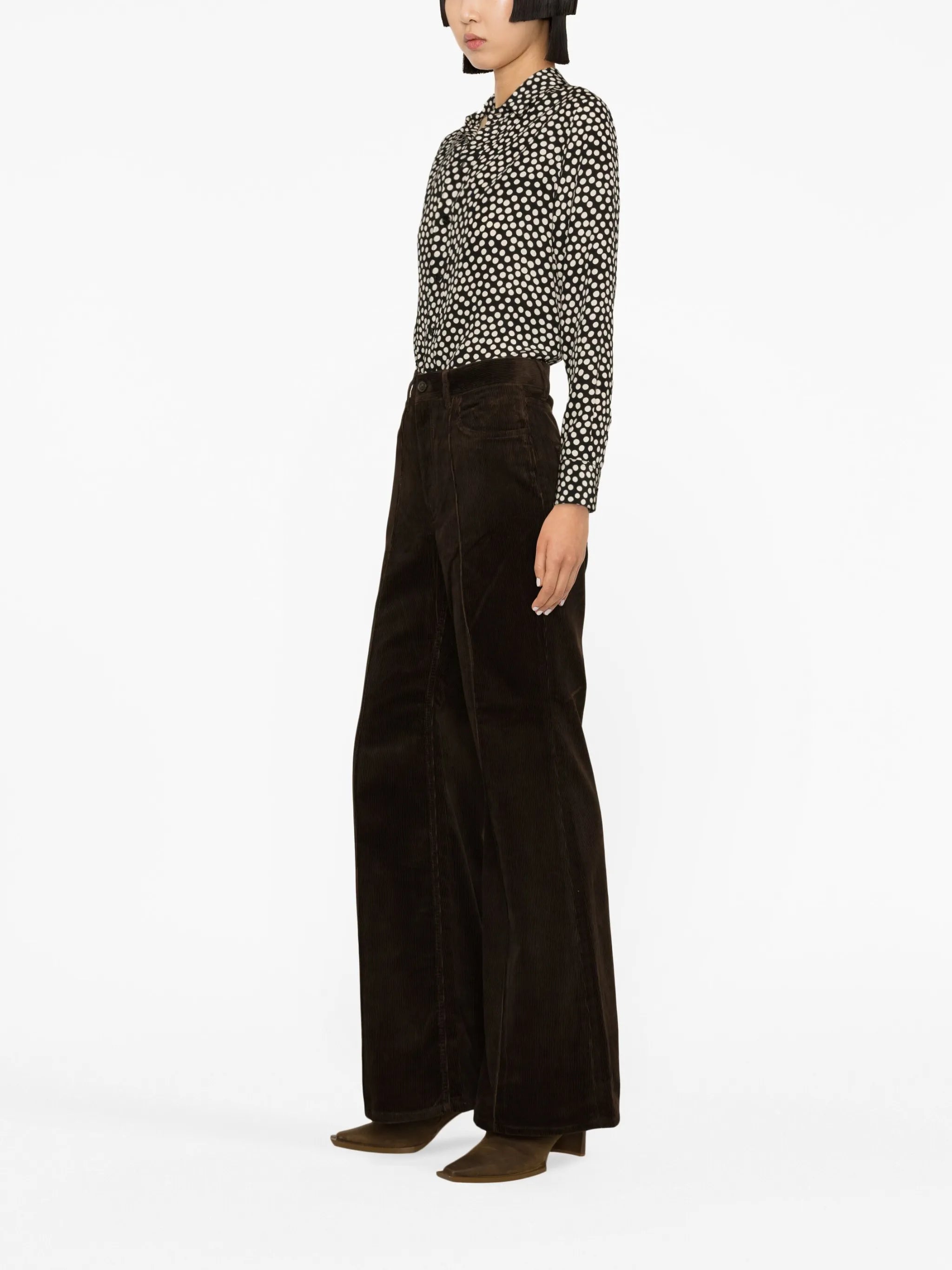 corduroy flared trousers