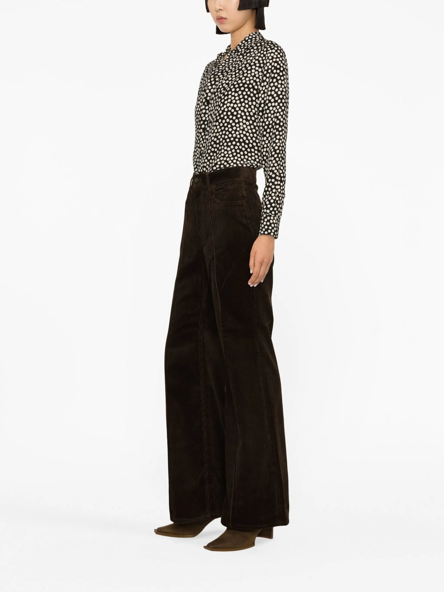 corduroy flared trousers