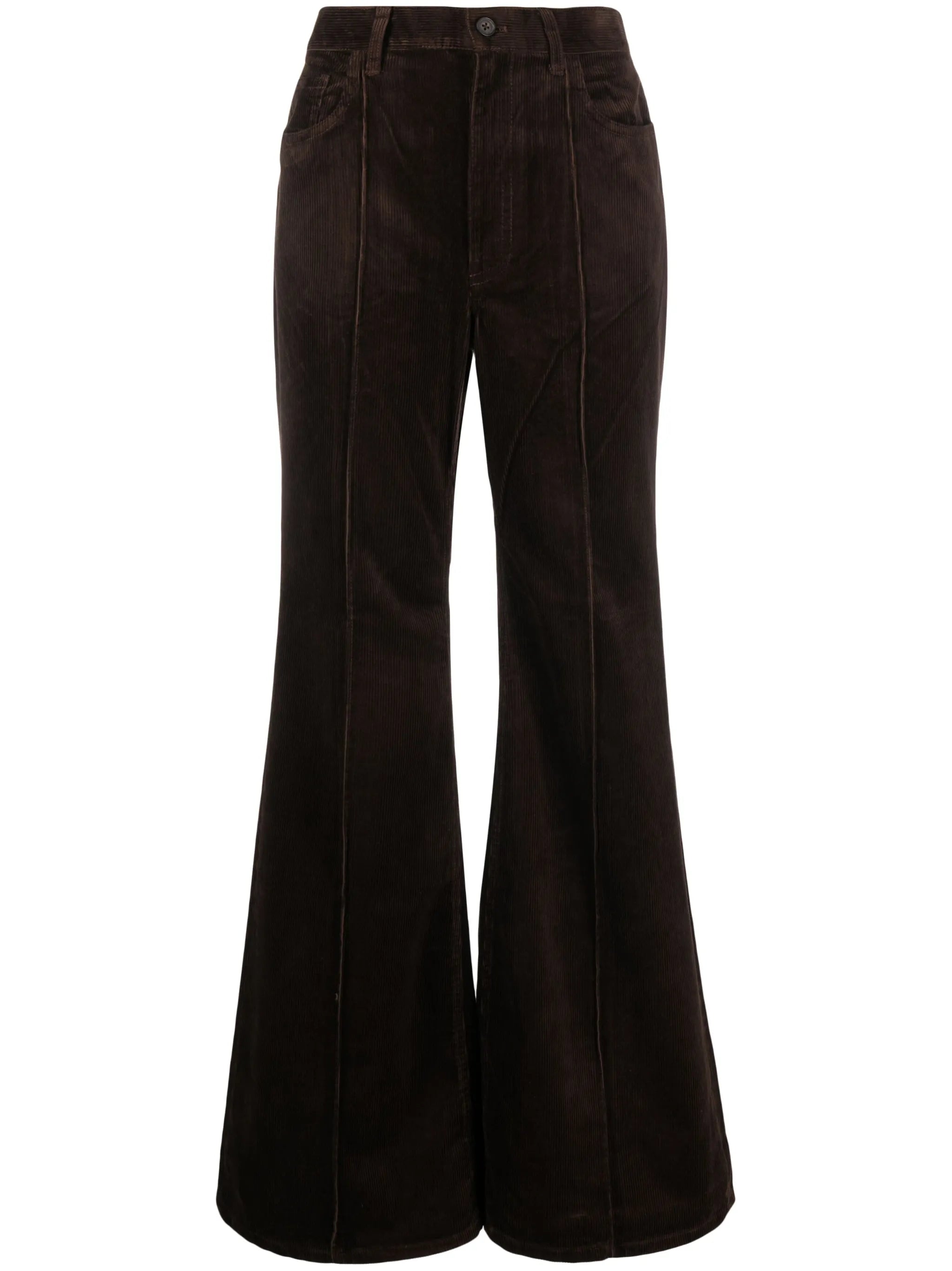 corduroy flared trousers