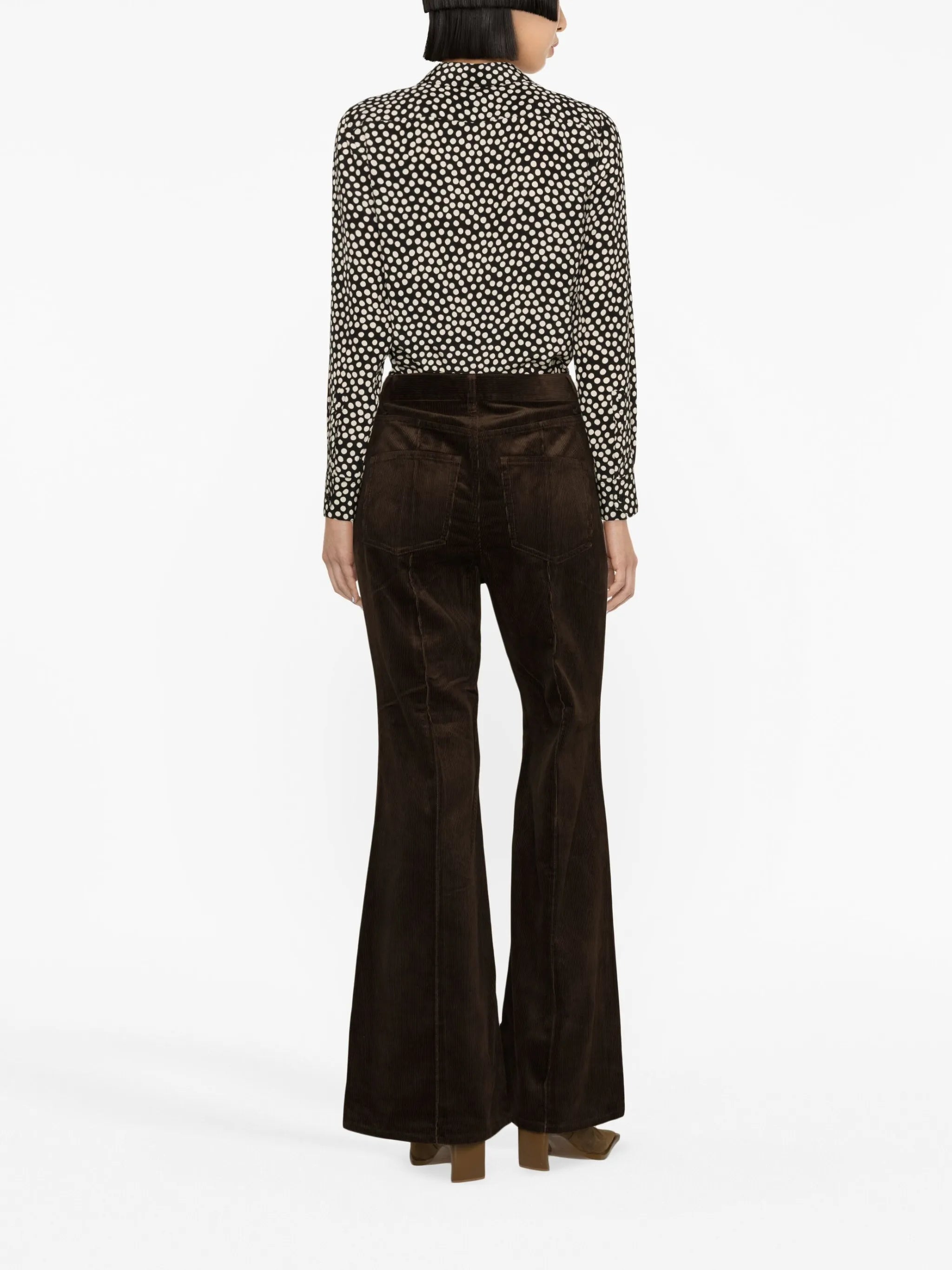 corduroy flared trousers