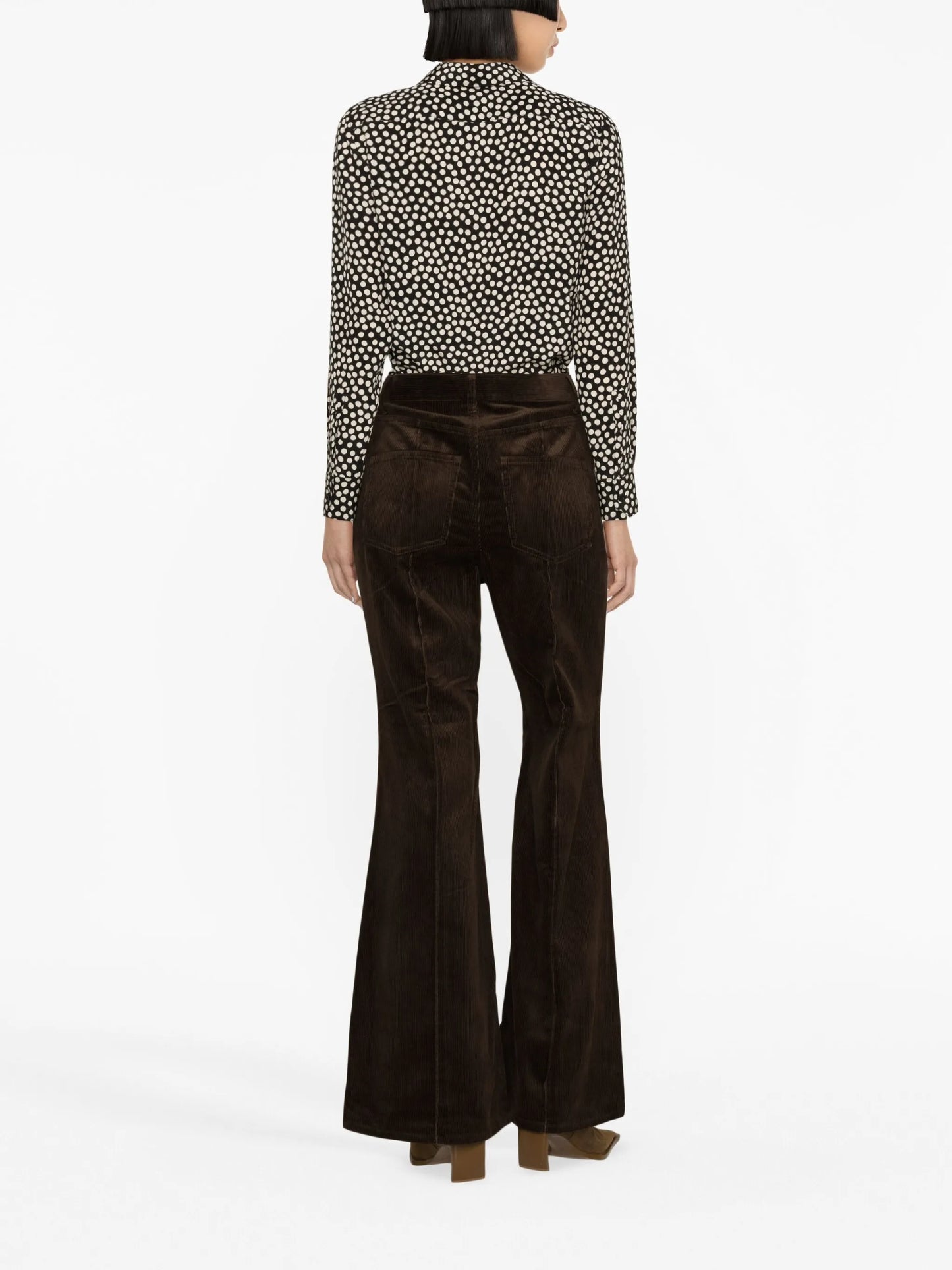 corduroy flared trousers