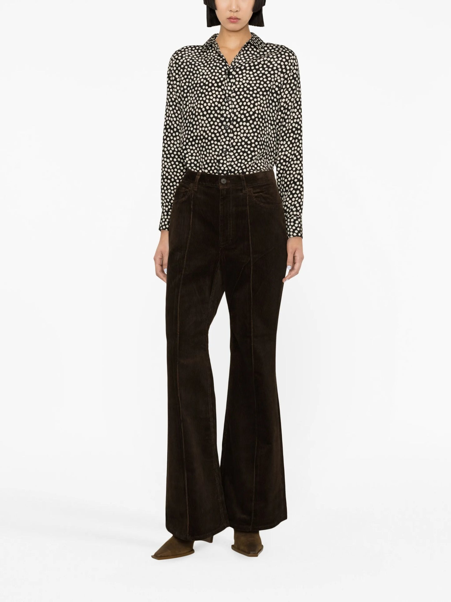 corduroy flared trousers