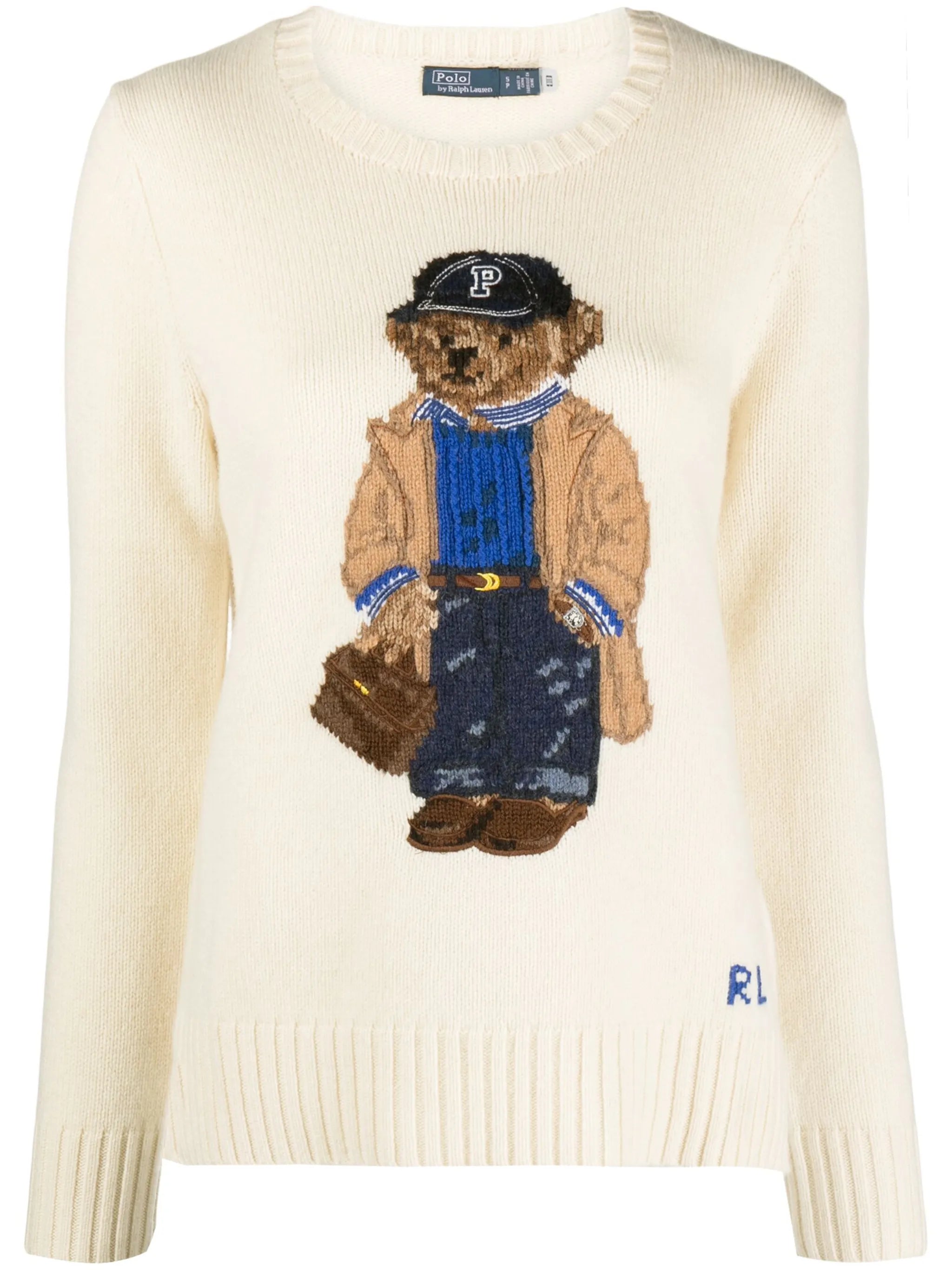 Polo Bear intarsia-knit jumper