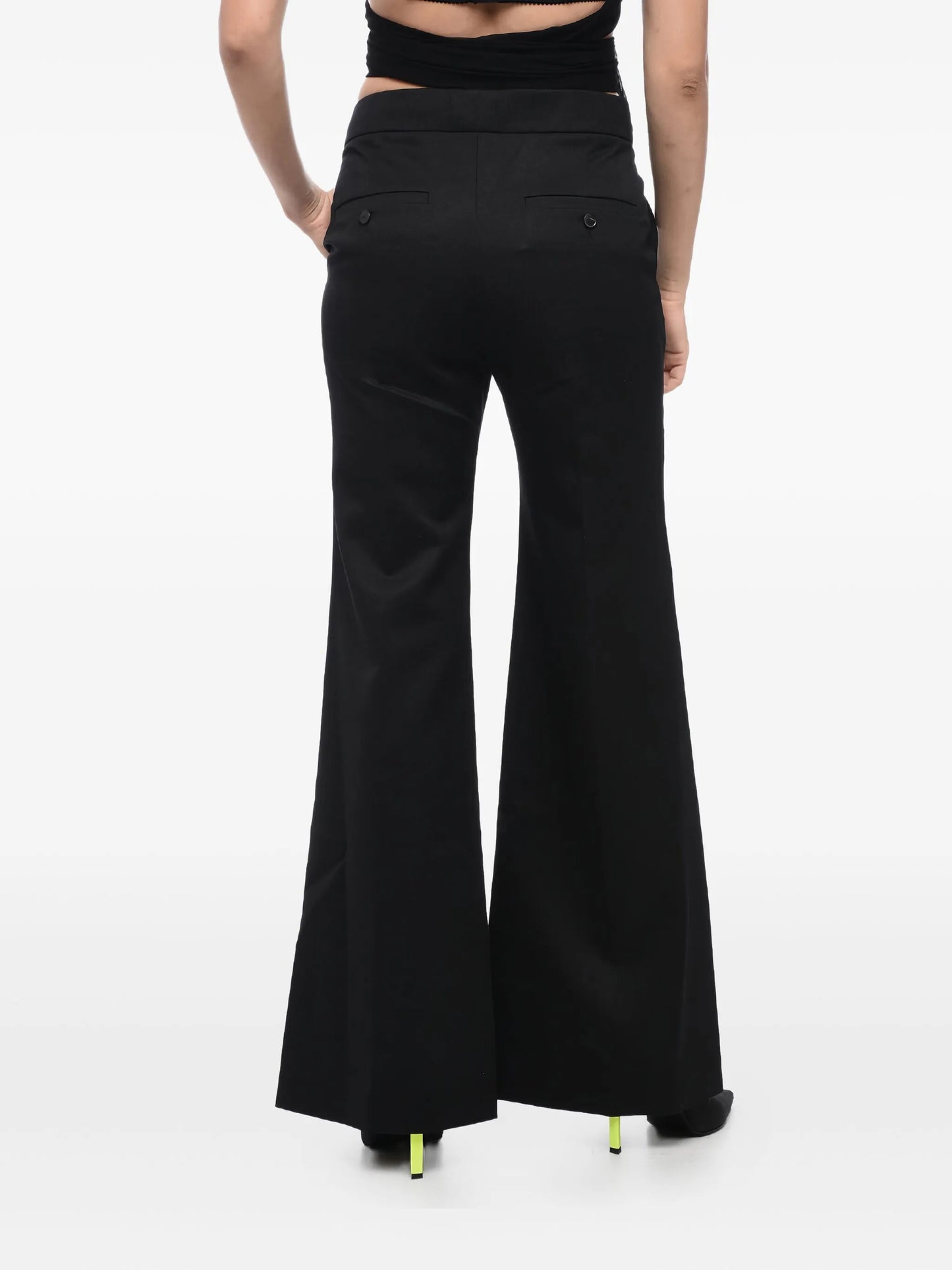 flared wool-mohair trousers