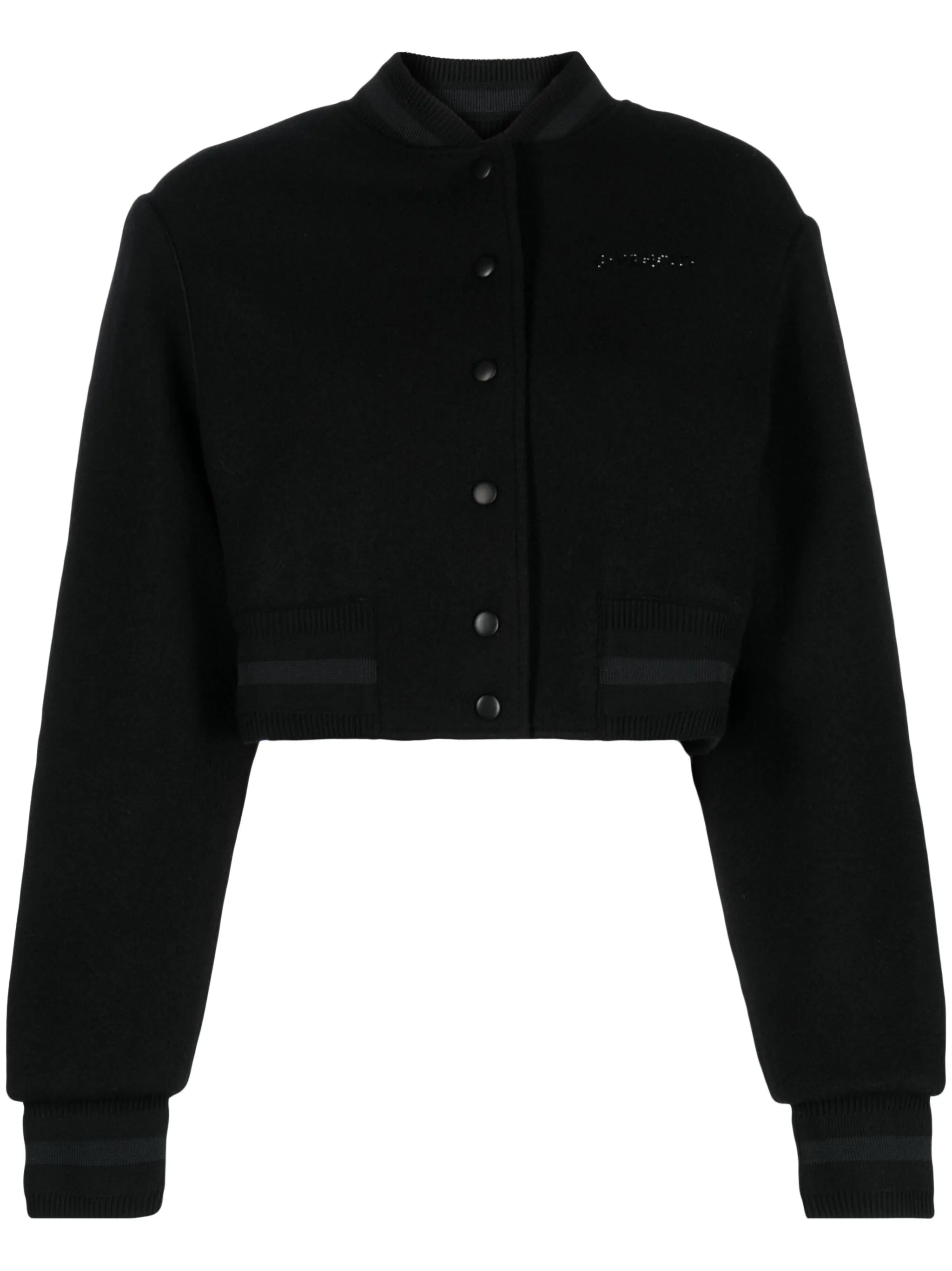 cropped wool bomber jacket