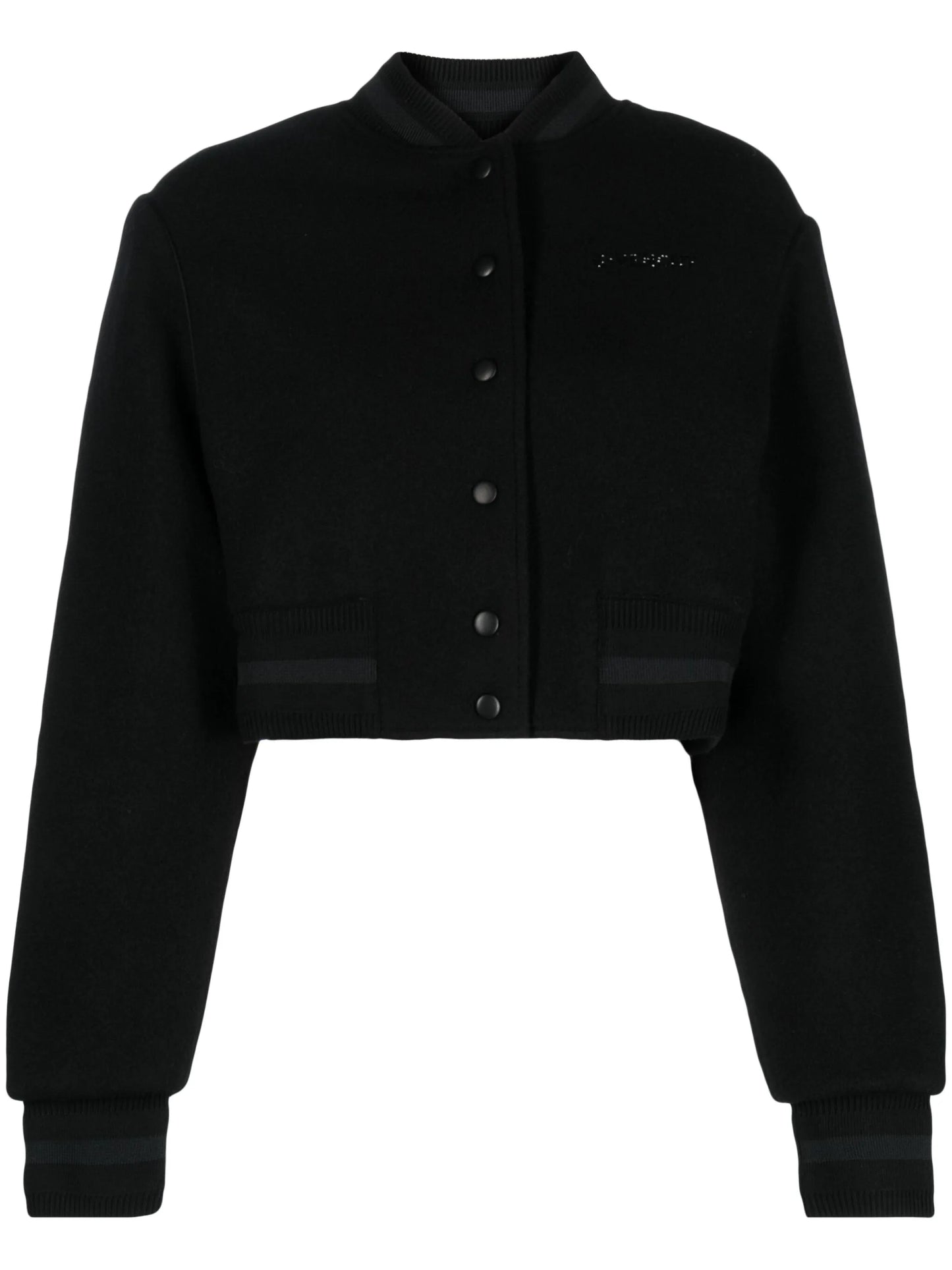 cropped wool bomber jacket