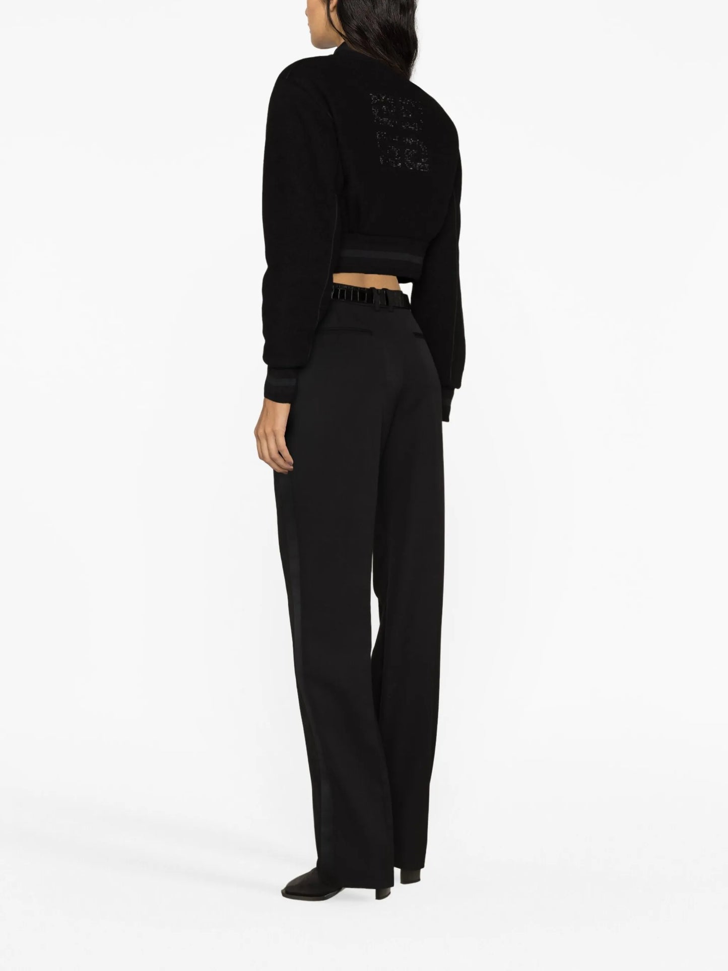 cropped wool bomber jacket
