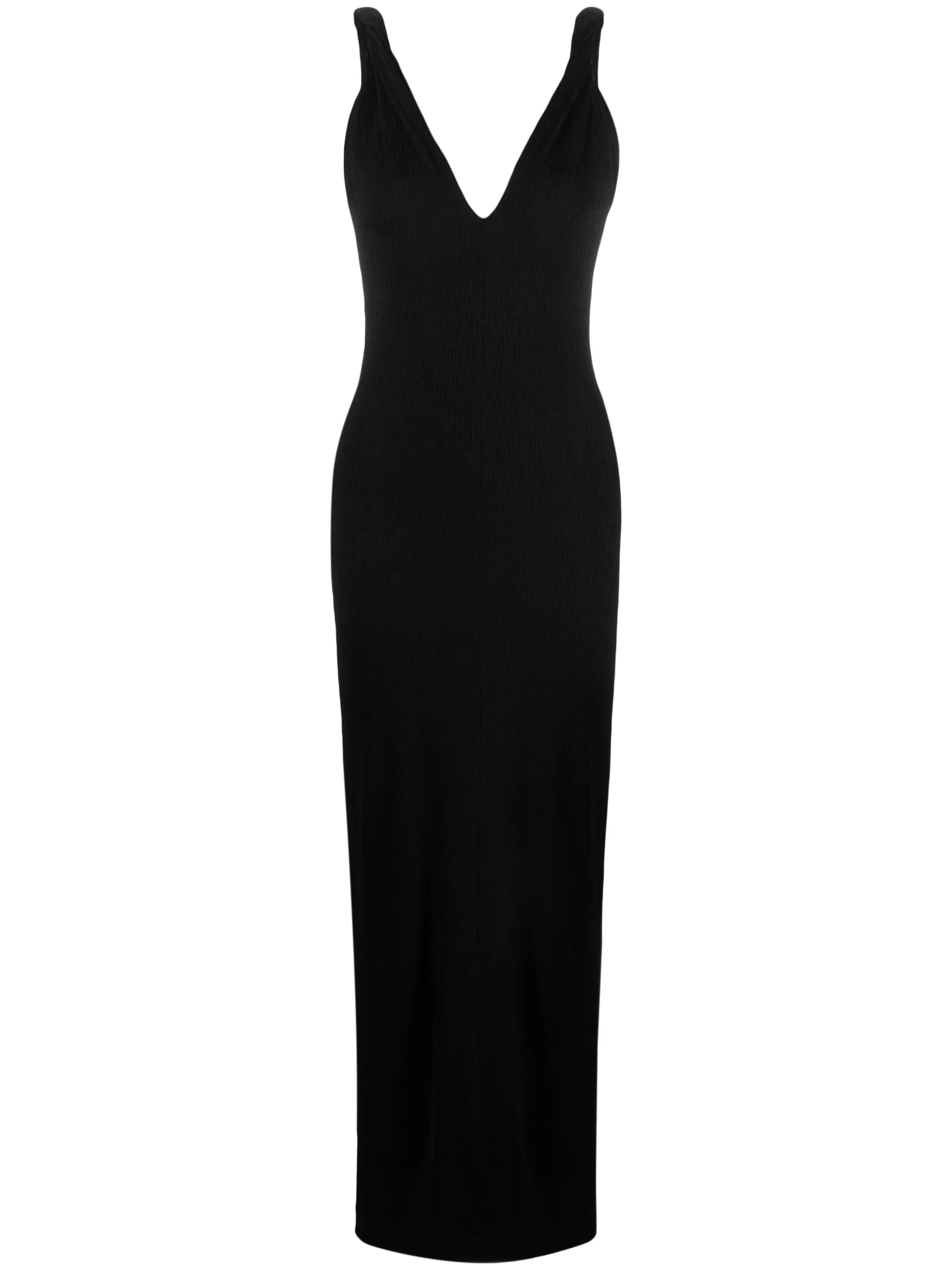 V-neck stretch-jersey dress