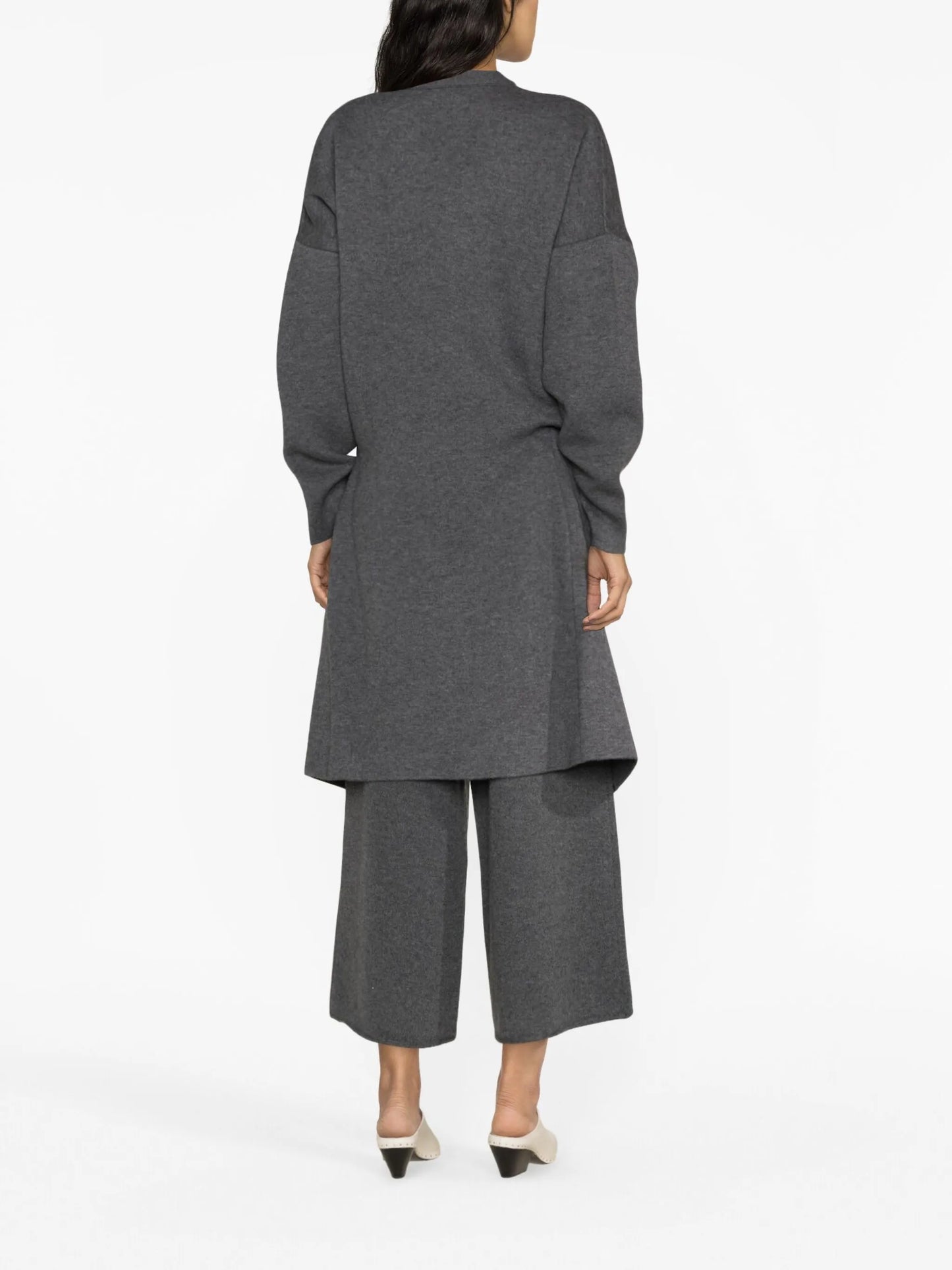 draped wool-blend coat