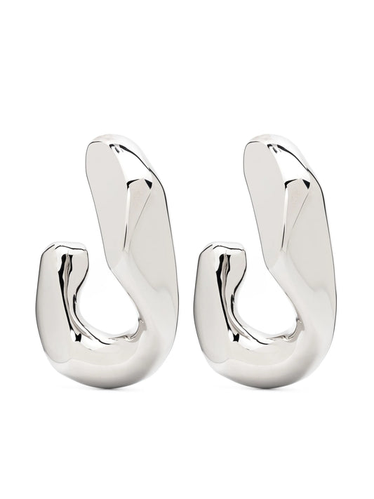 Chain hoop earrings
