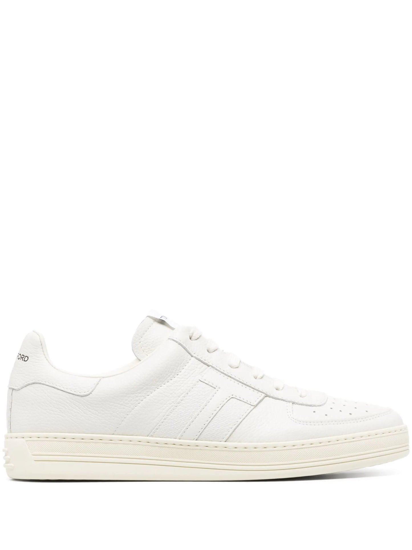 logo-patch low-top leather sneakers