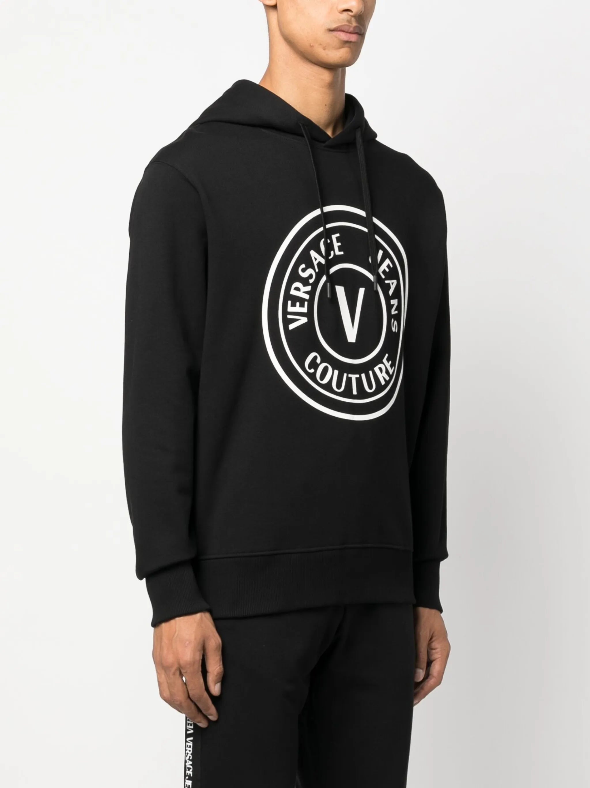 logo-print cotton hoodie