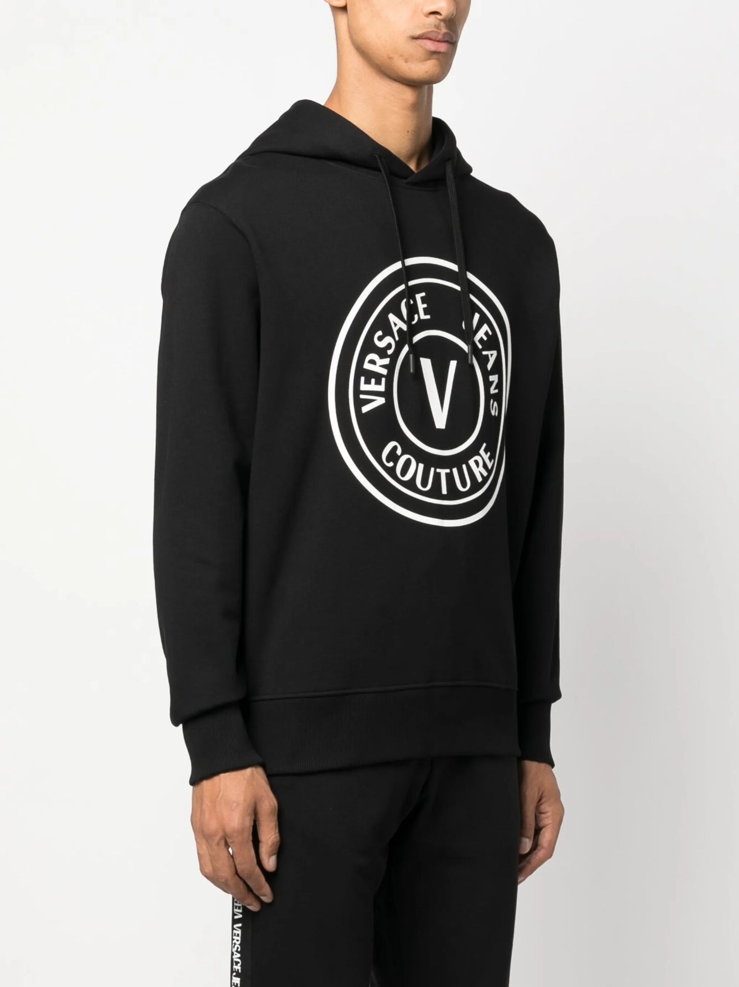 logo-print cotton hoodie