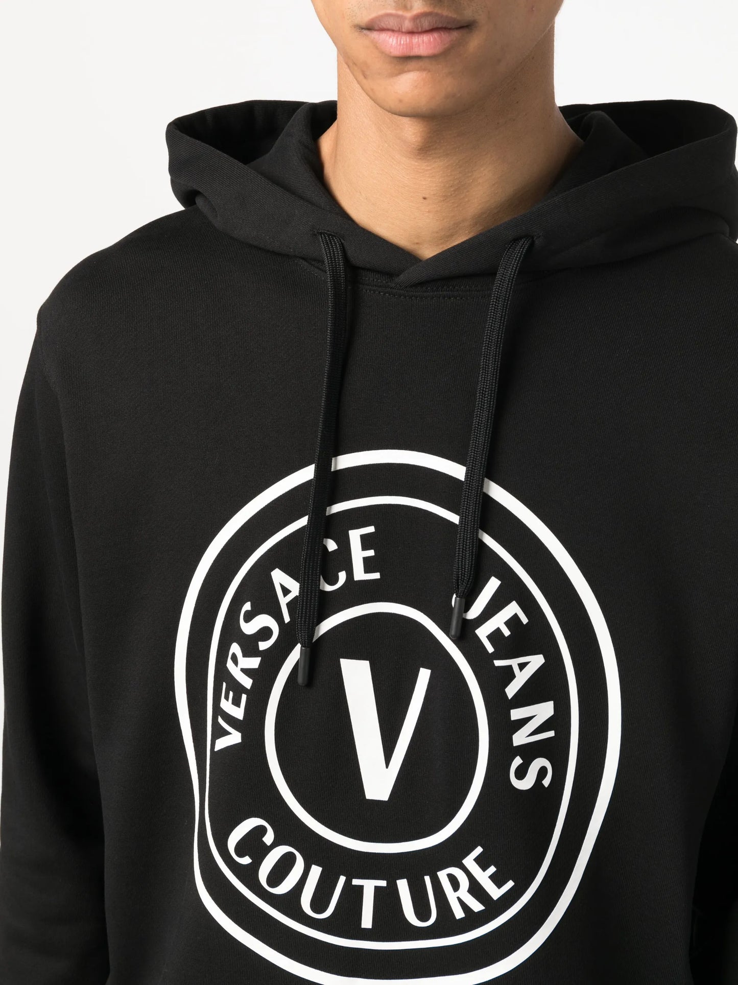 logo-print cotton hoodie